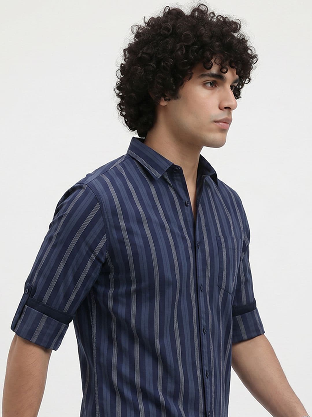 Roadster Life Co. Soft Touch Striped Casual Shirt - view 1