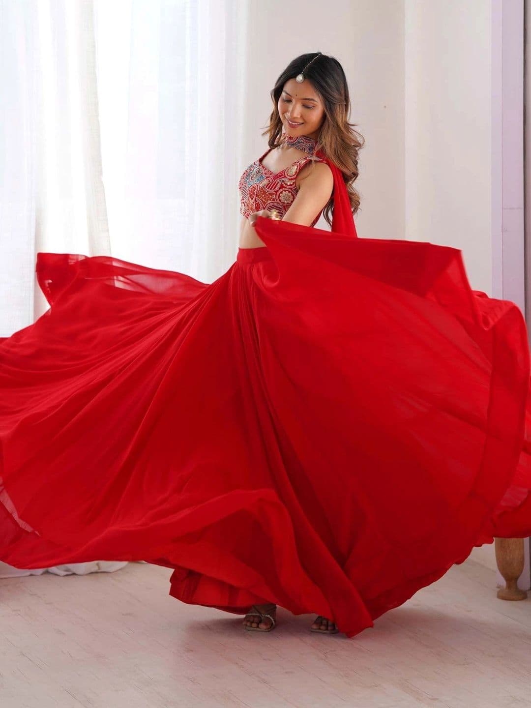 PALMIRA Printed Ready to Wear Lehenga & Blouse With Dupatta thumbnail 7