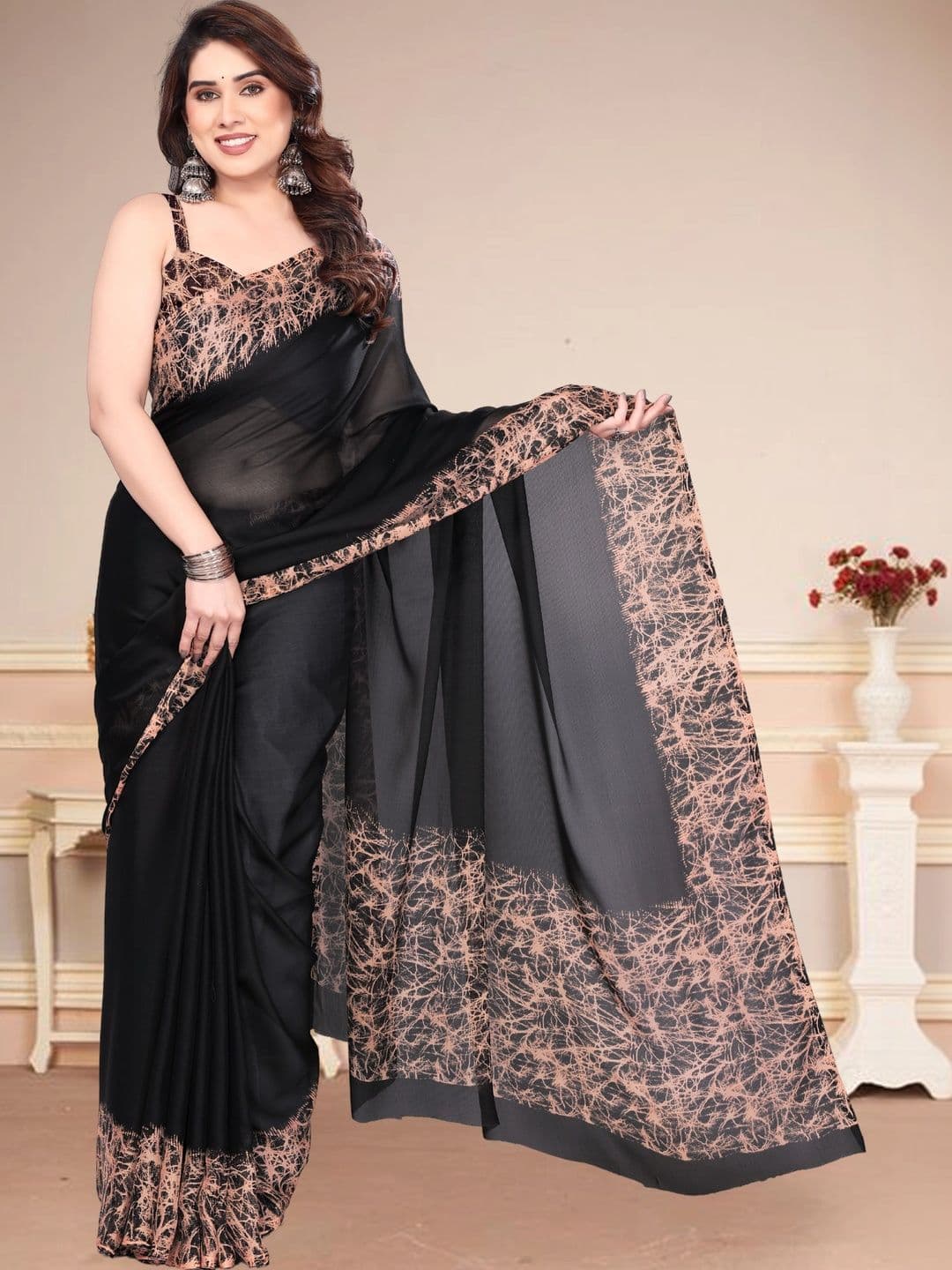 Owee Pure Chiffon Designer Saree - view 1