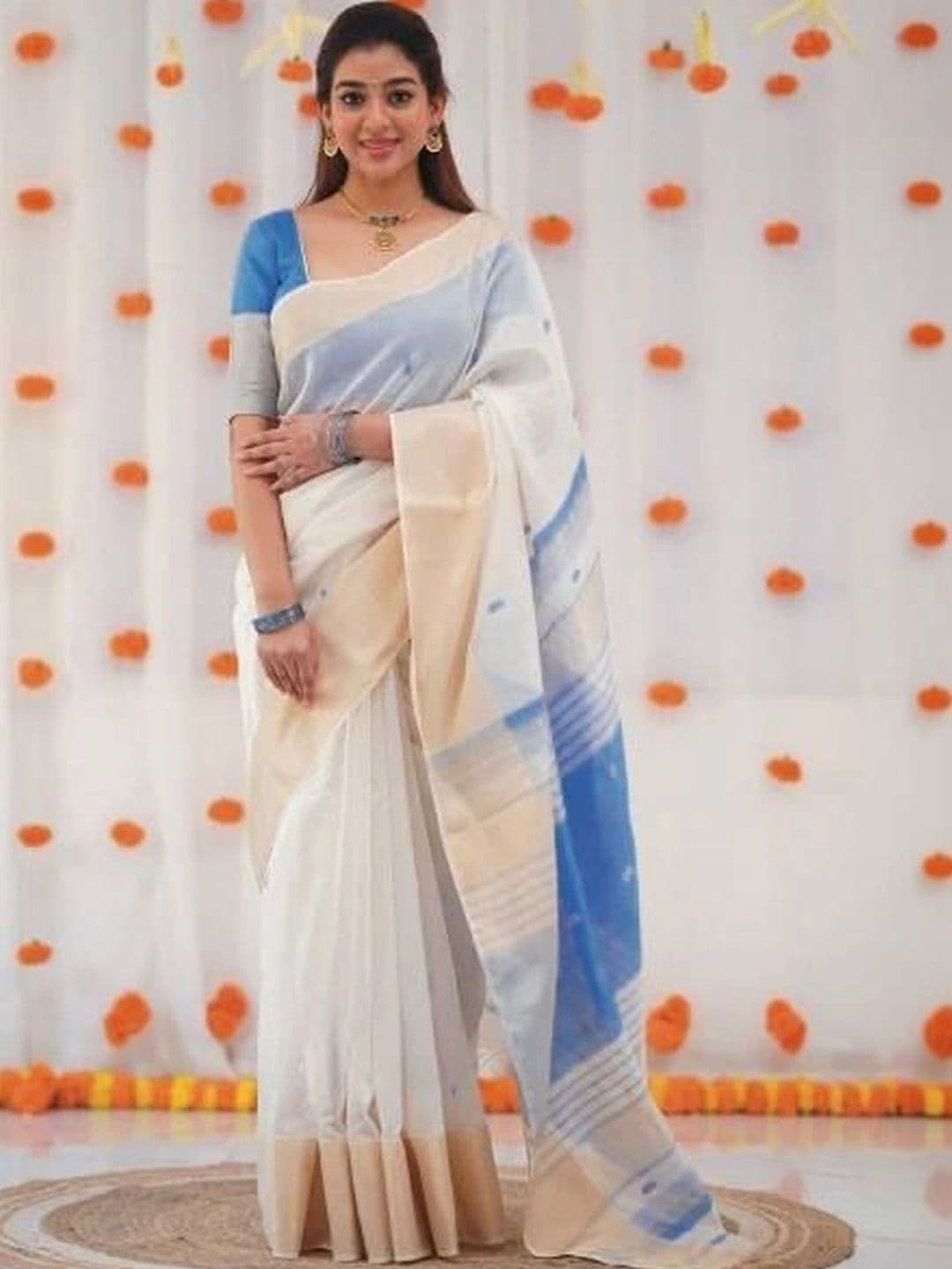 revika Striped Zari Art Silk Designer Kanjeevaram Saree - view 1