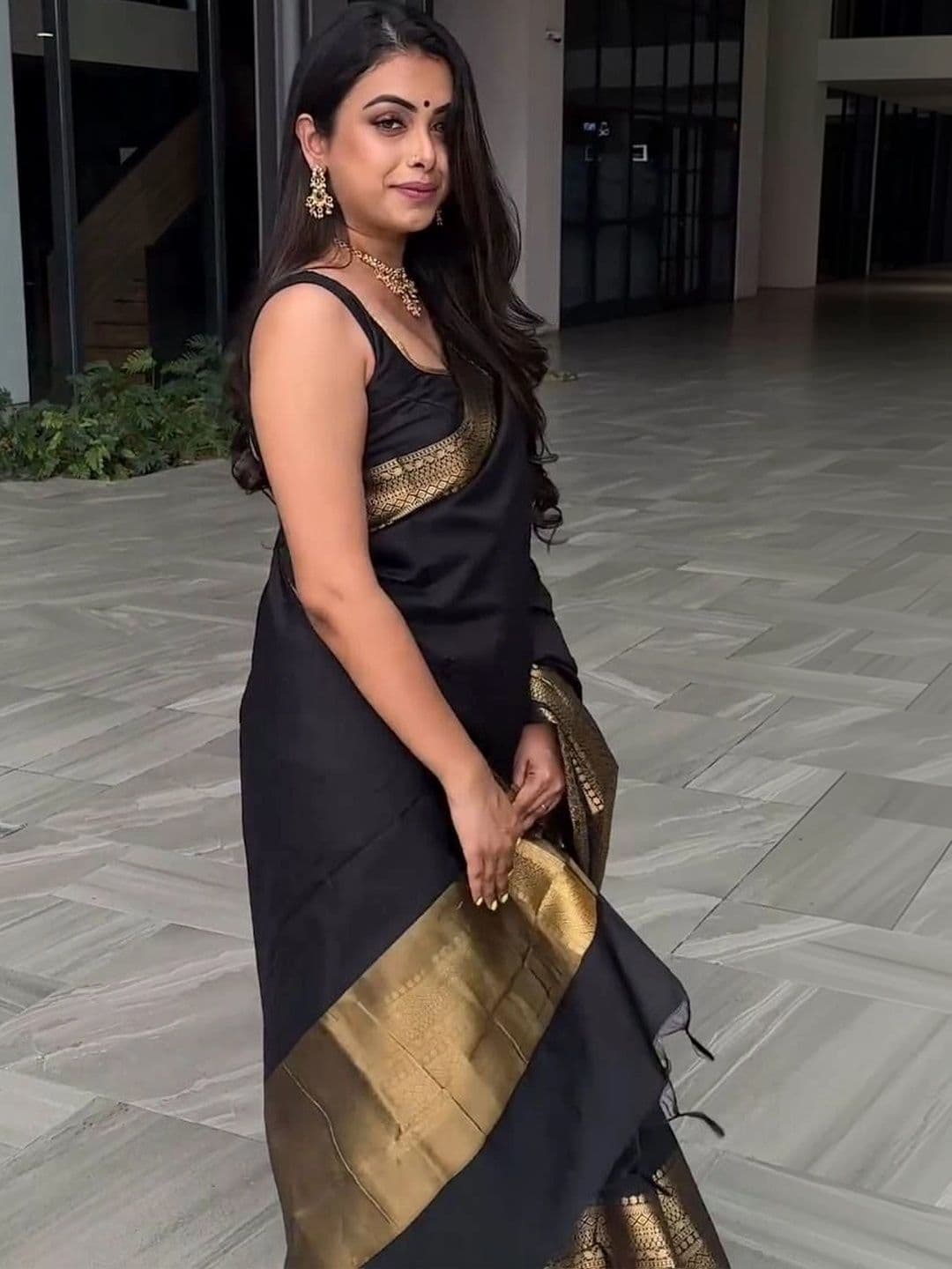 revika Woven Design Zari Art Silk Designer Kanjeevaram Saree thumbnail 3
