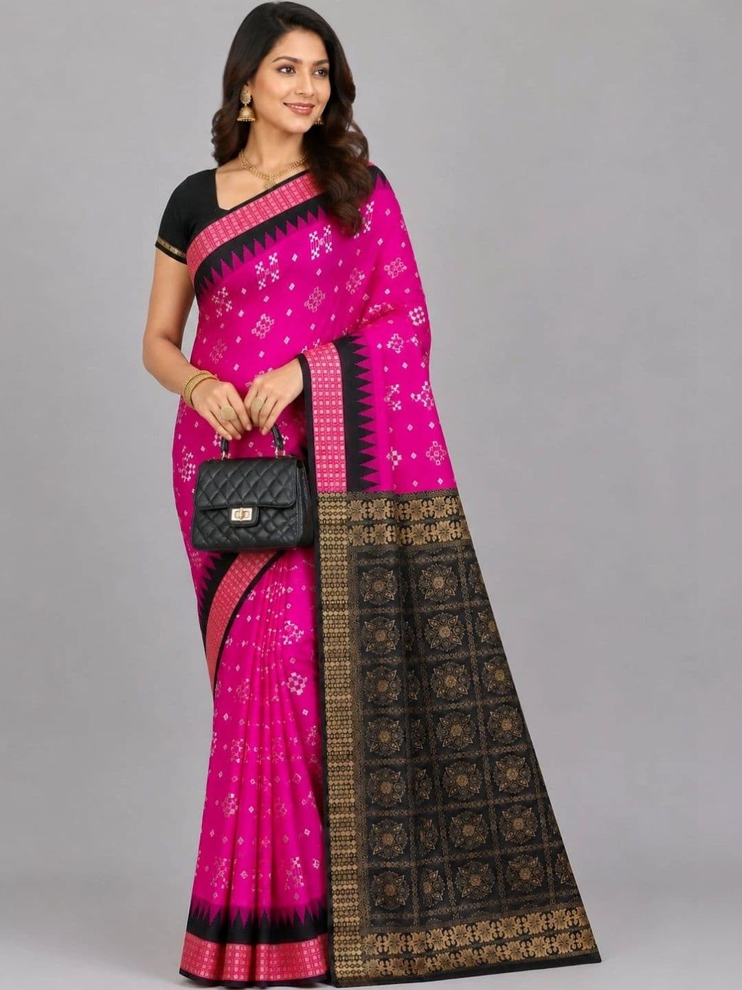 SHOPSILK Zari Art Silk Sambalpuri Saree thumbnail 5