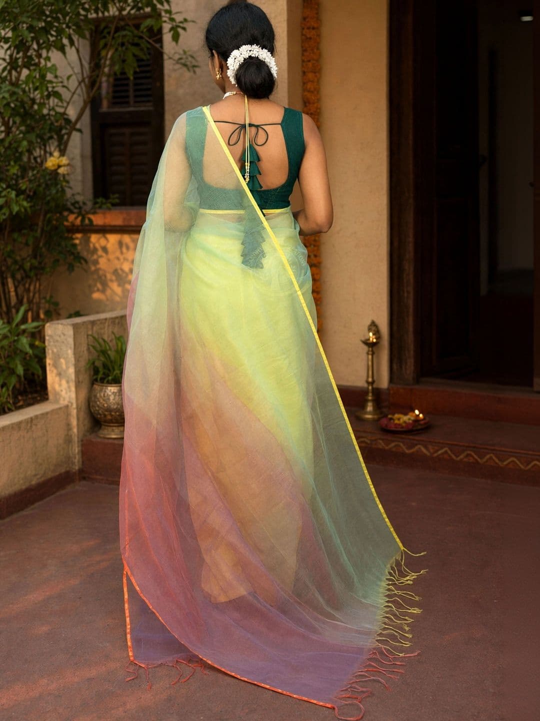 Sandhya Saree Creations Ombre Organza Fusion Sarees thumbnail 2