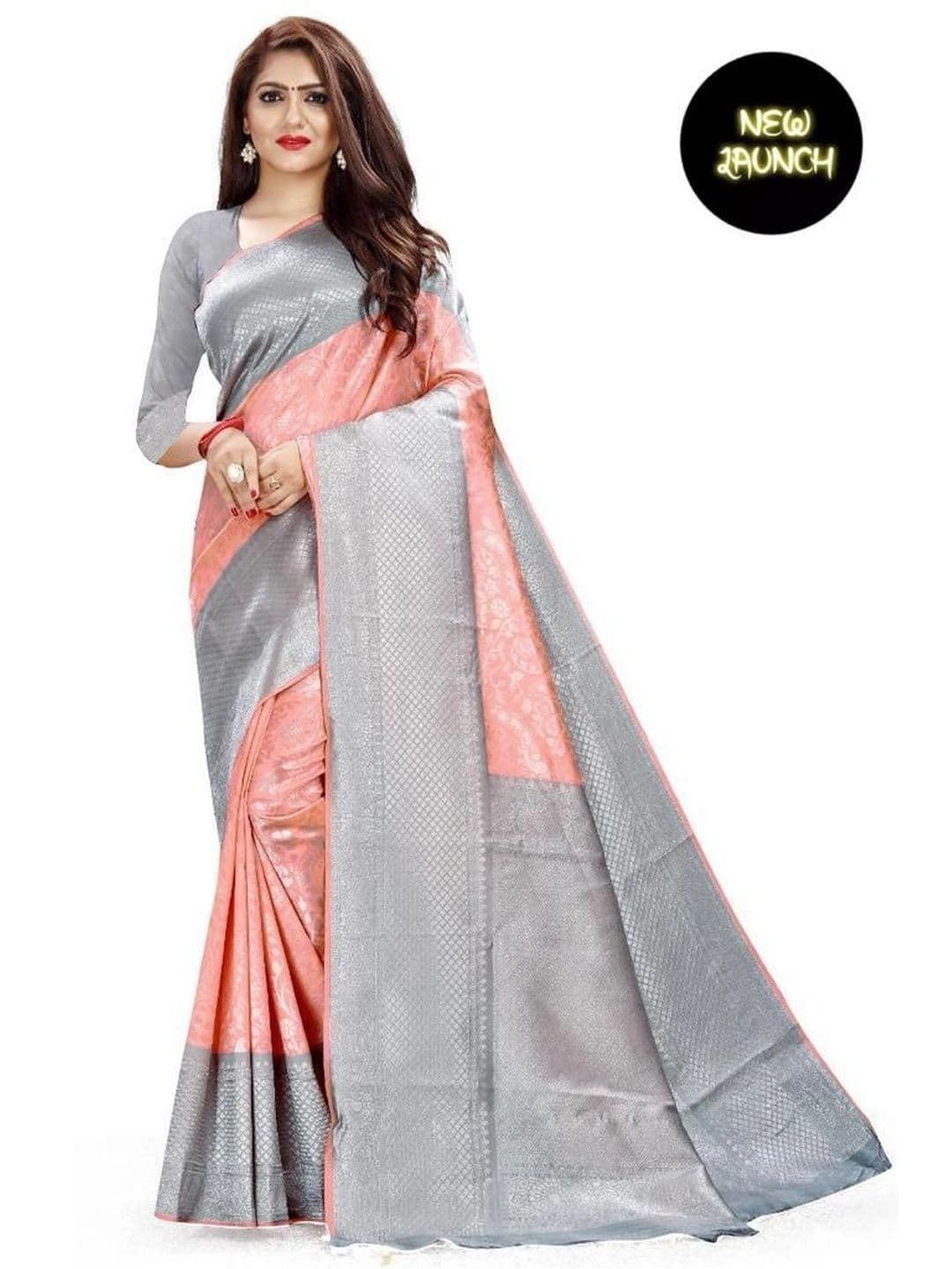 revika Woven Design Zari Art Silk Designer Kanjeevaram Saree thumbnail 5