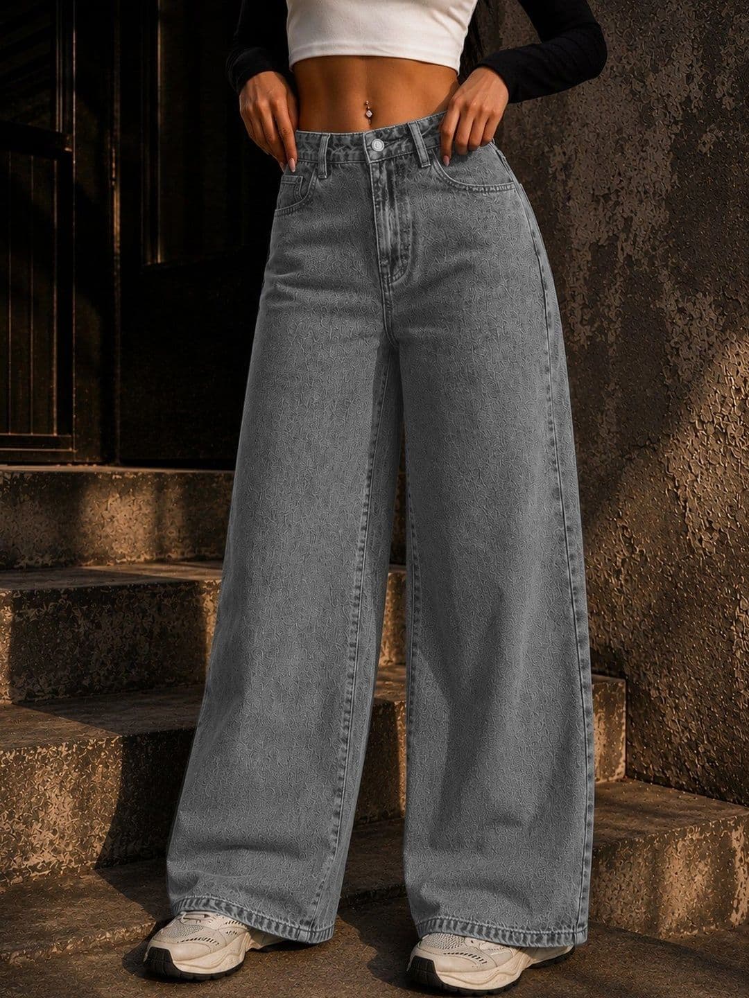 Flying Girls Women Comfort Boyfriend Fit High-Rise Light Fade Stretchable Jeans - view 1