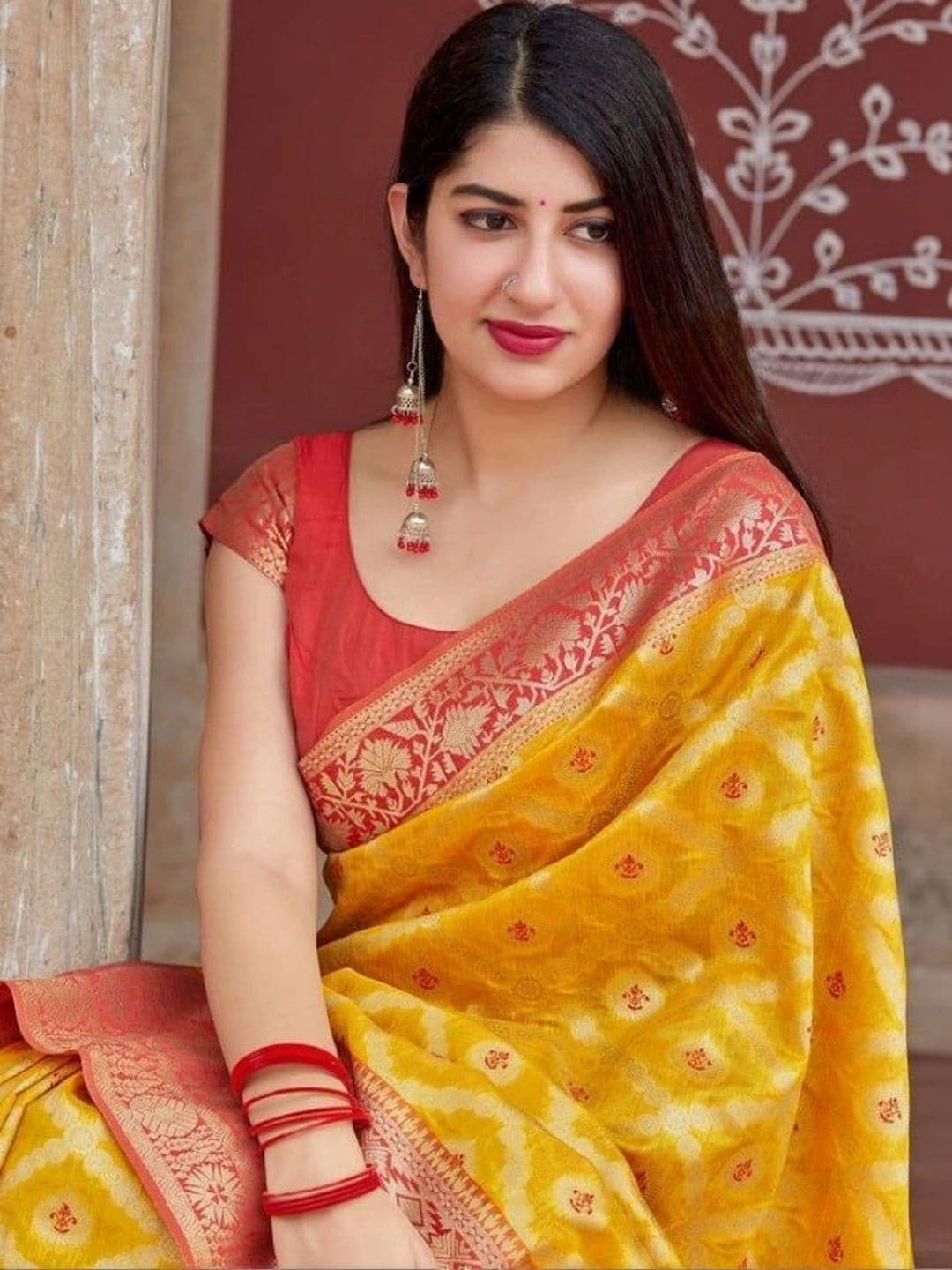 revika Woven Design Zari Art Silk Designer Kanjeevaram Saree thumbnail 5