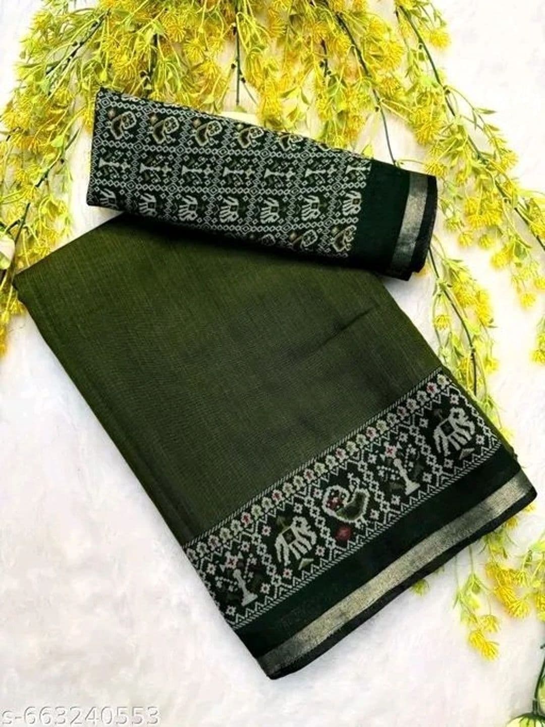 Owee Zari Silk Cotton Designer Maheshwari Saree thumbnail 2