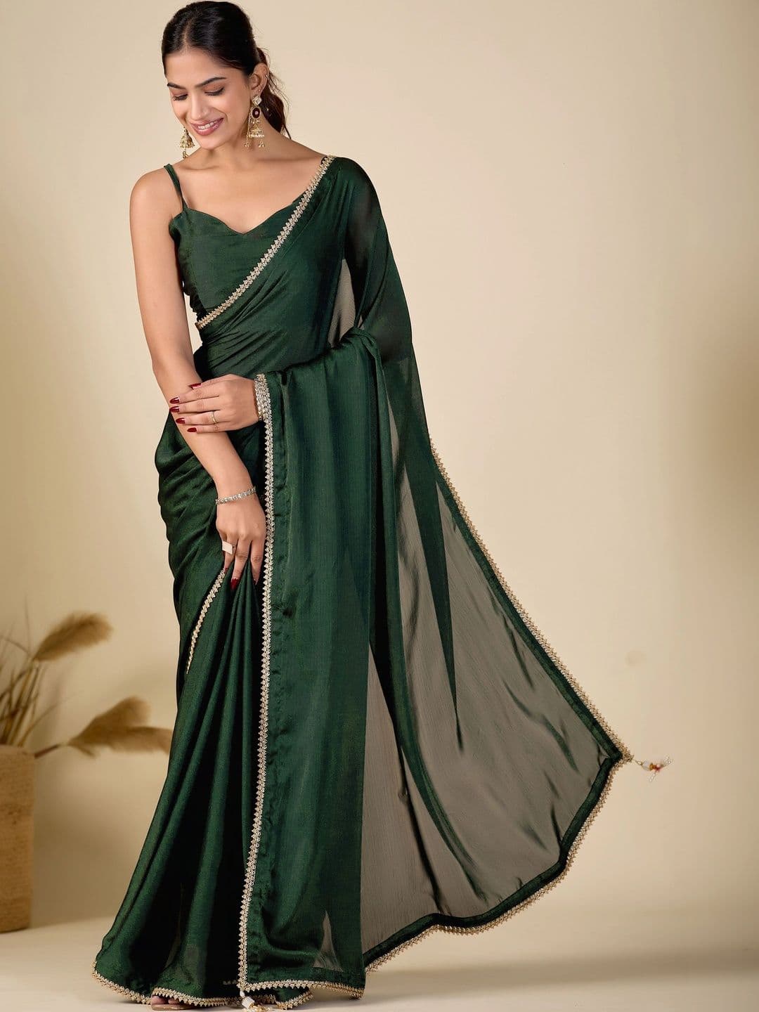 house of kk Satin Saree for Women thumbnail 5