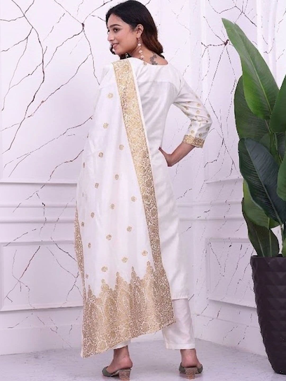 kantuba Women Art Silk Unstitched Dress Material thumbnail 5