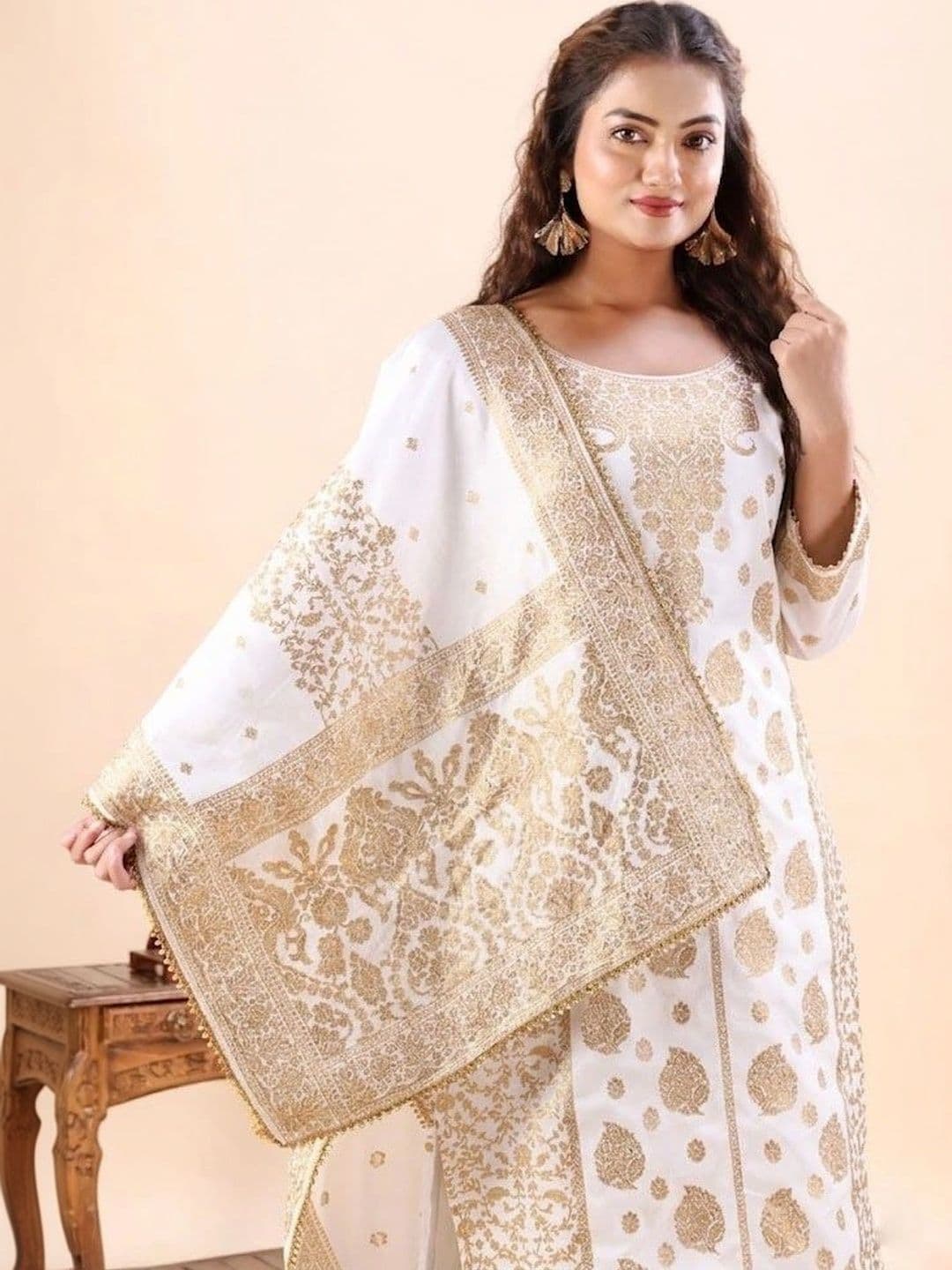 kantuba Art Silk Unstitched Dress Material thumbnail 6