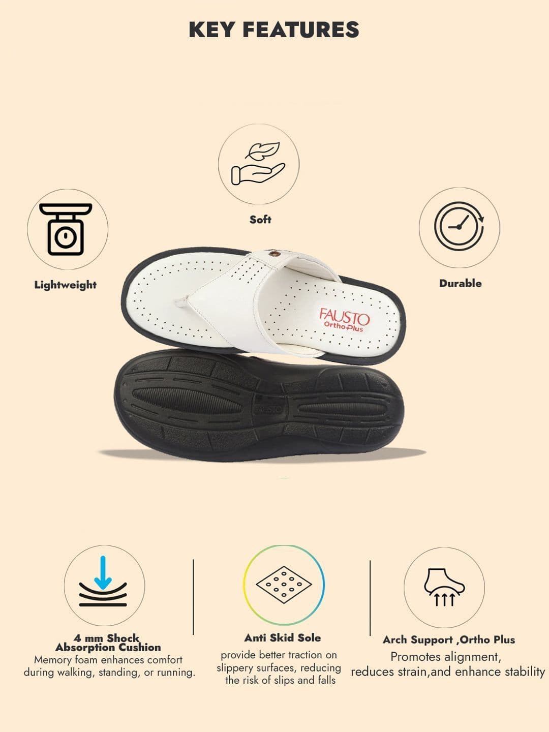 FAUSTO Men PU Comfort Sandals thumbnail 4