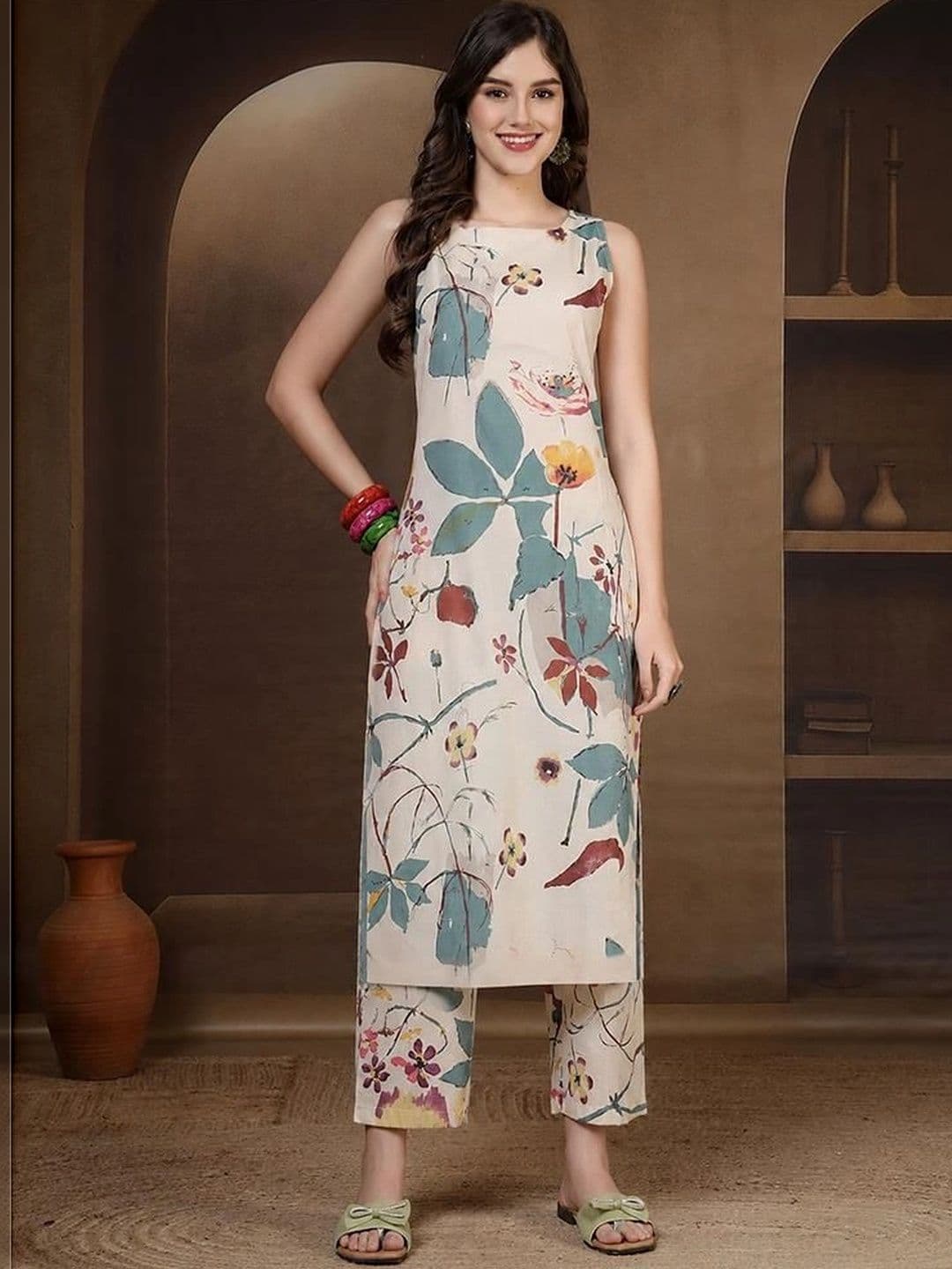 SANTOLIYA Women Floral Printed Floral Kurta - view 1
