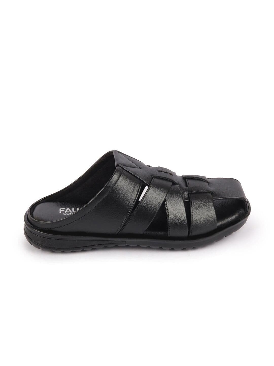 FAUSTO Men Textured Leather Comfort Sandals thumbnail 7