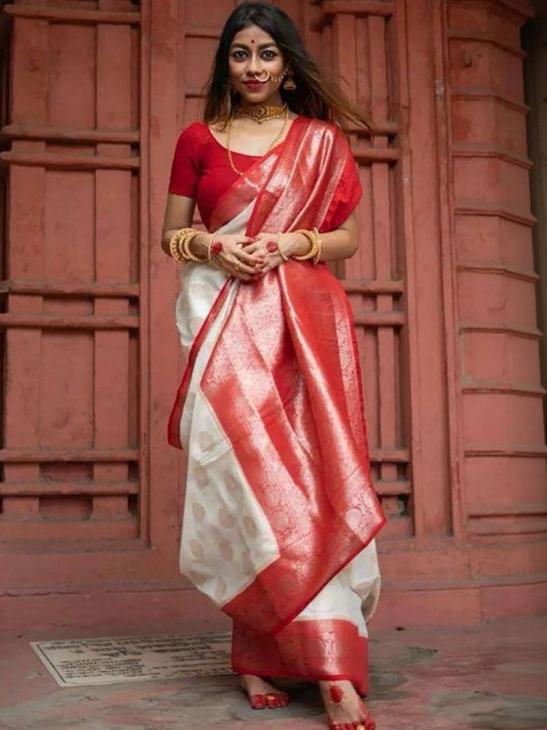 revika Woven Design Zari Art Silk Designer Kanjeevaram Saree - view 1