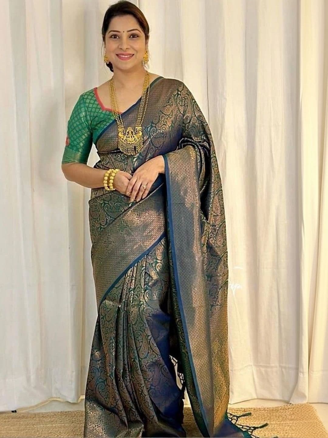 revika Woven Design Zari Art Silk Designer Kanjeevaram Saree - view 1