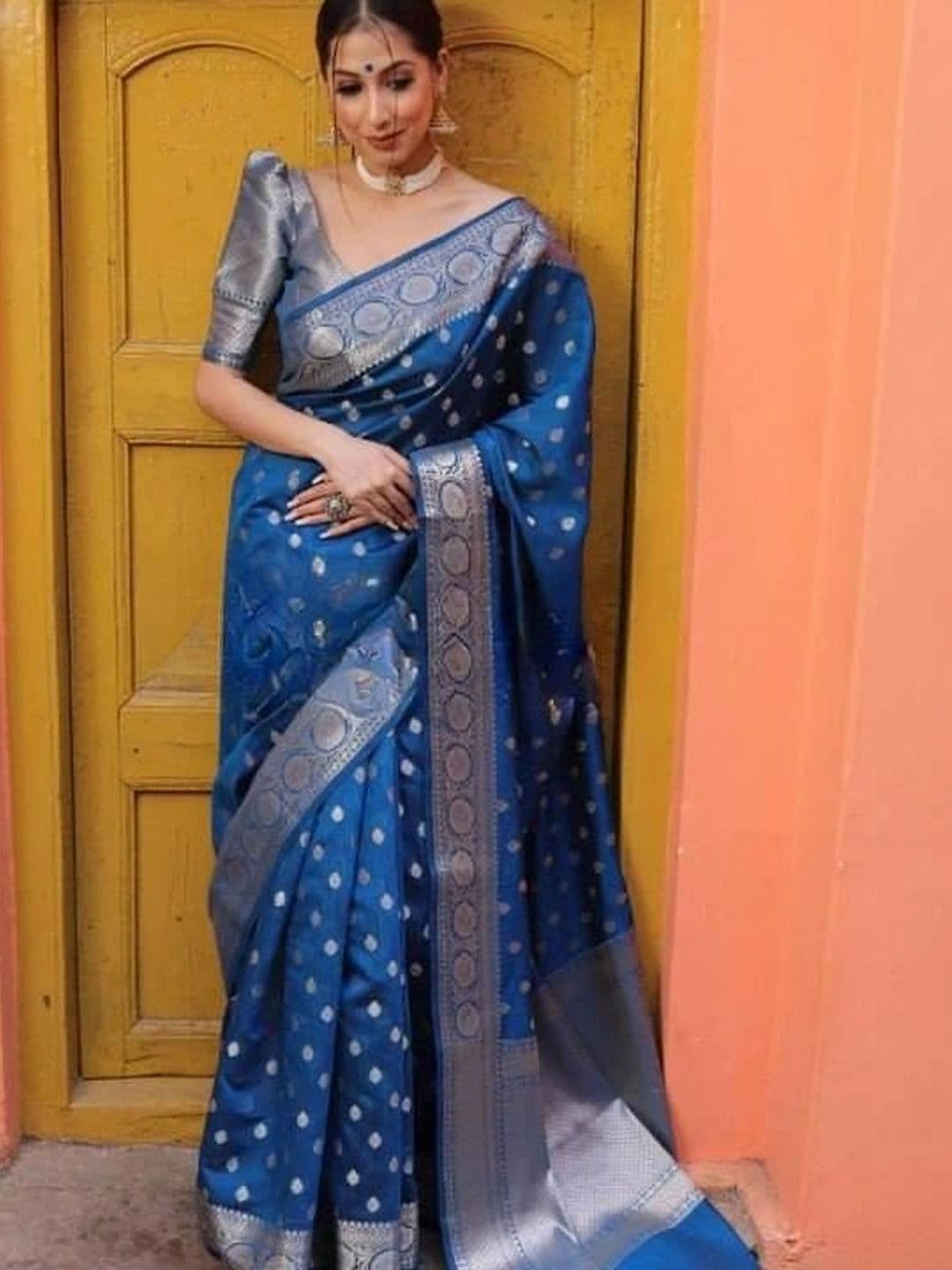 revika Woven Design Zari Art Silk Designer Kanjeevaram Saree - view 1