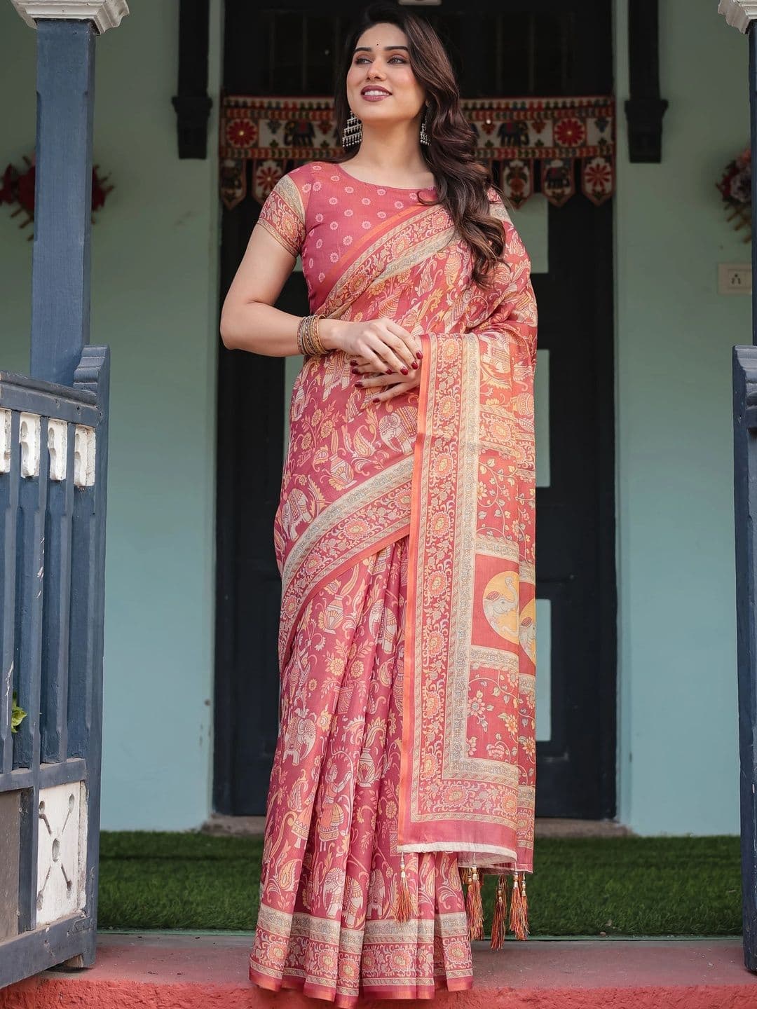 Suha Paisley Art Silk Saree thumbnail 3