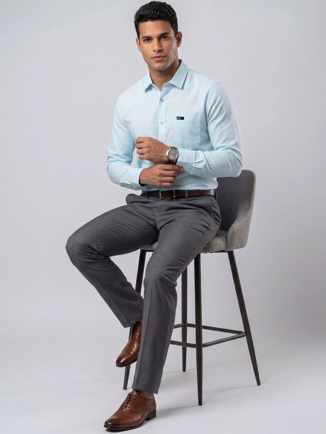 U.S. PITCHERS Men Modern Slim Fit Casual Shirt thumbnail 2