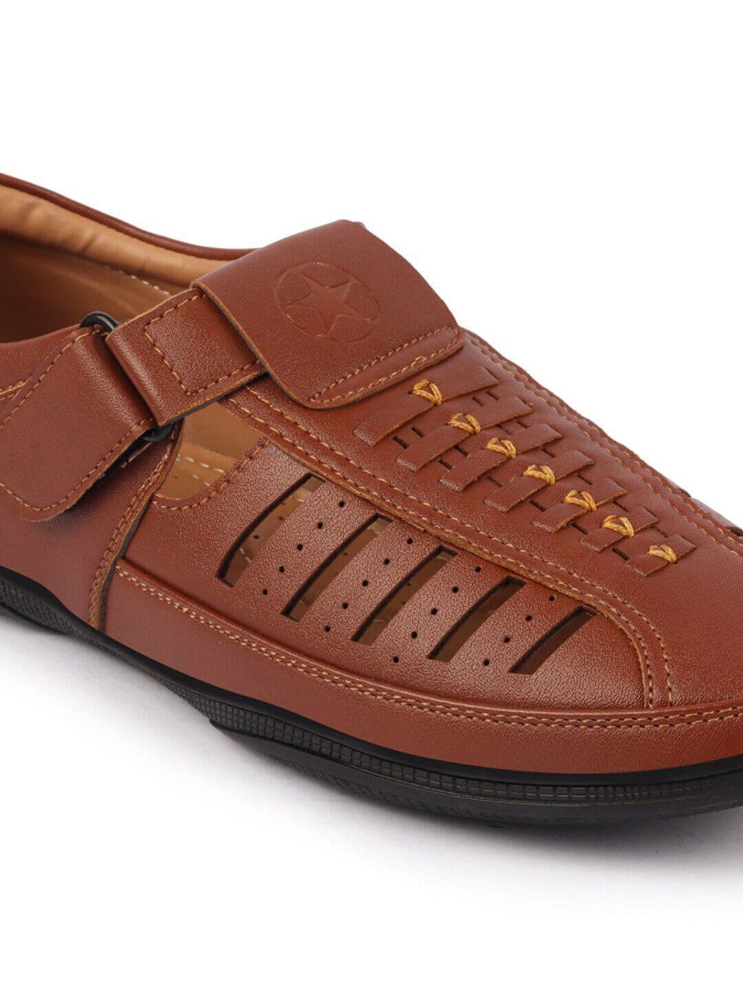 FAUSTO Men Tan Fisherman Sandals thumbnail 4