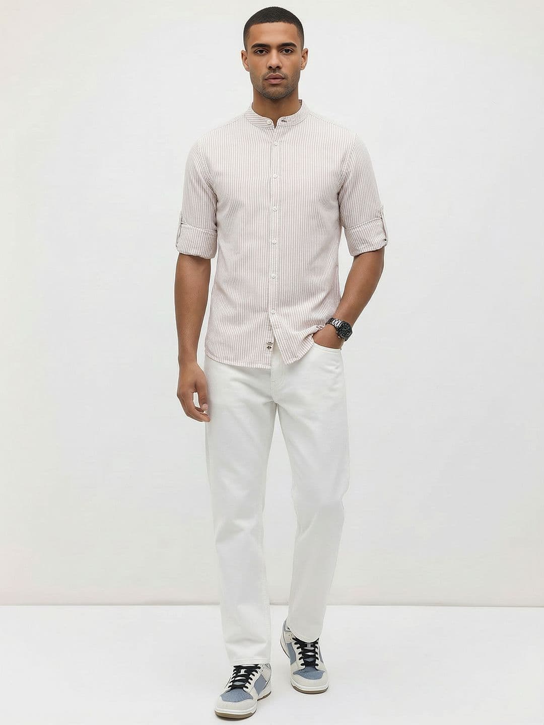 Roadster Life Co. Soft Touch Striped Casual Shirt thumbnail 3