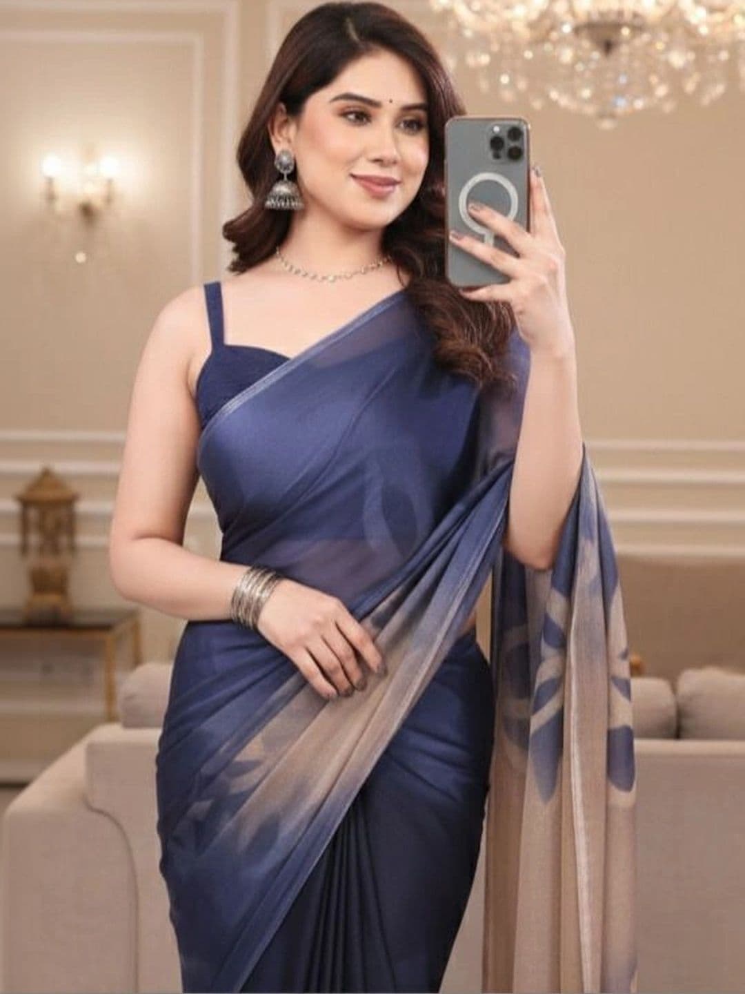 Owee Pure Chiffon Designer Saree thumbnail 4