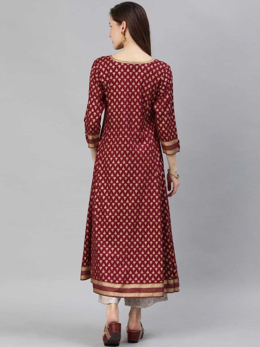KALINI Ethnic Motifs Printed Anarkali Kurta thumbnail 2
