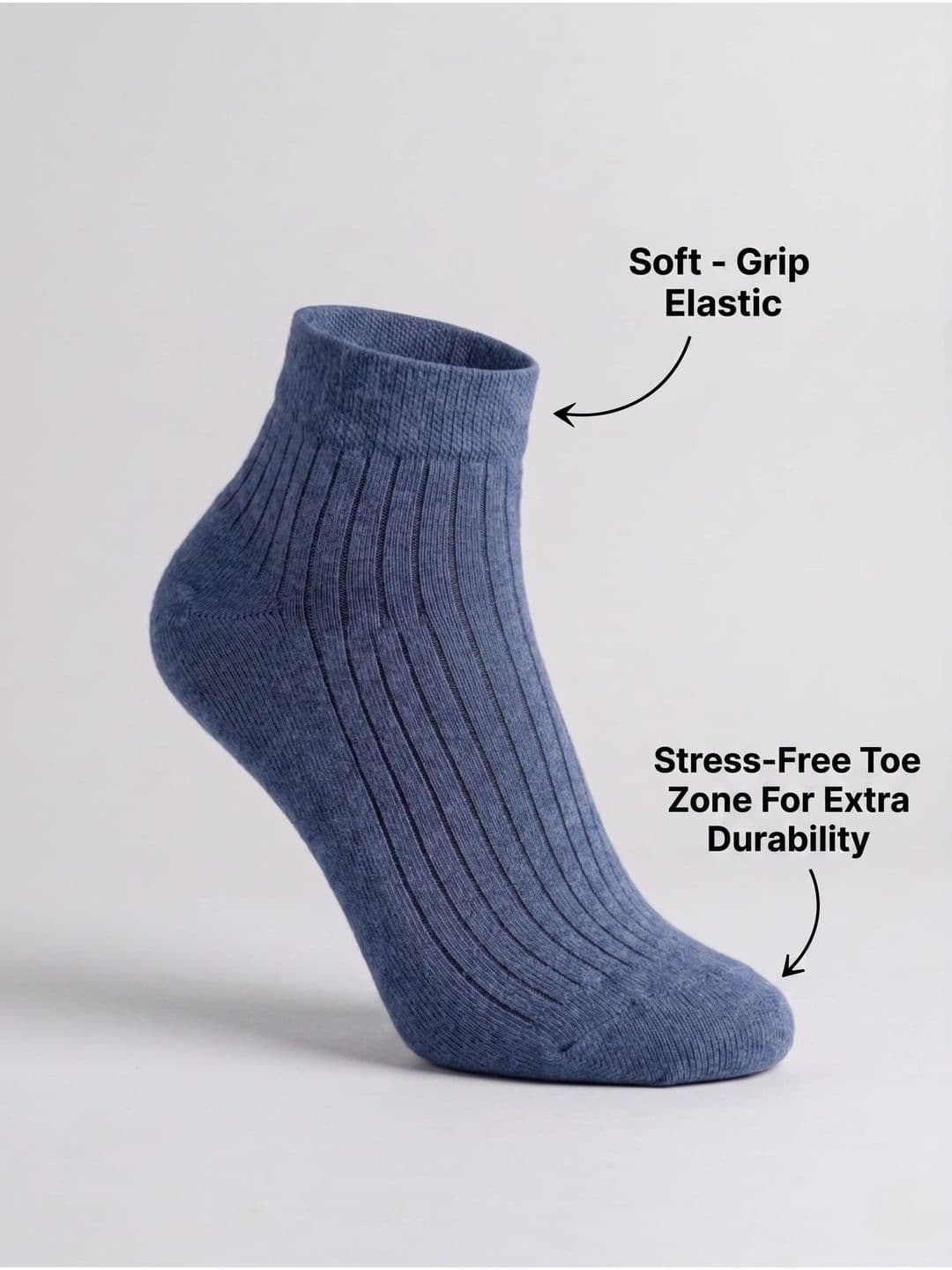 SZN Unisex Pack of 3 Cotton Assorted Patterned Ankle Length Socks thumbnail 2