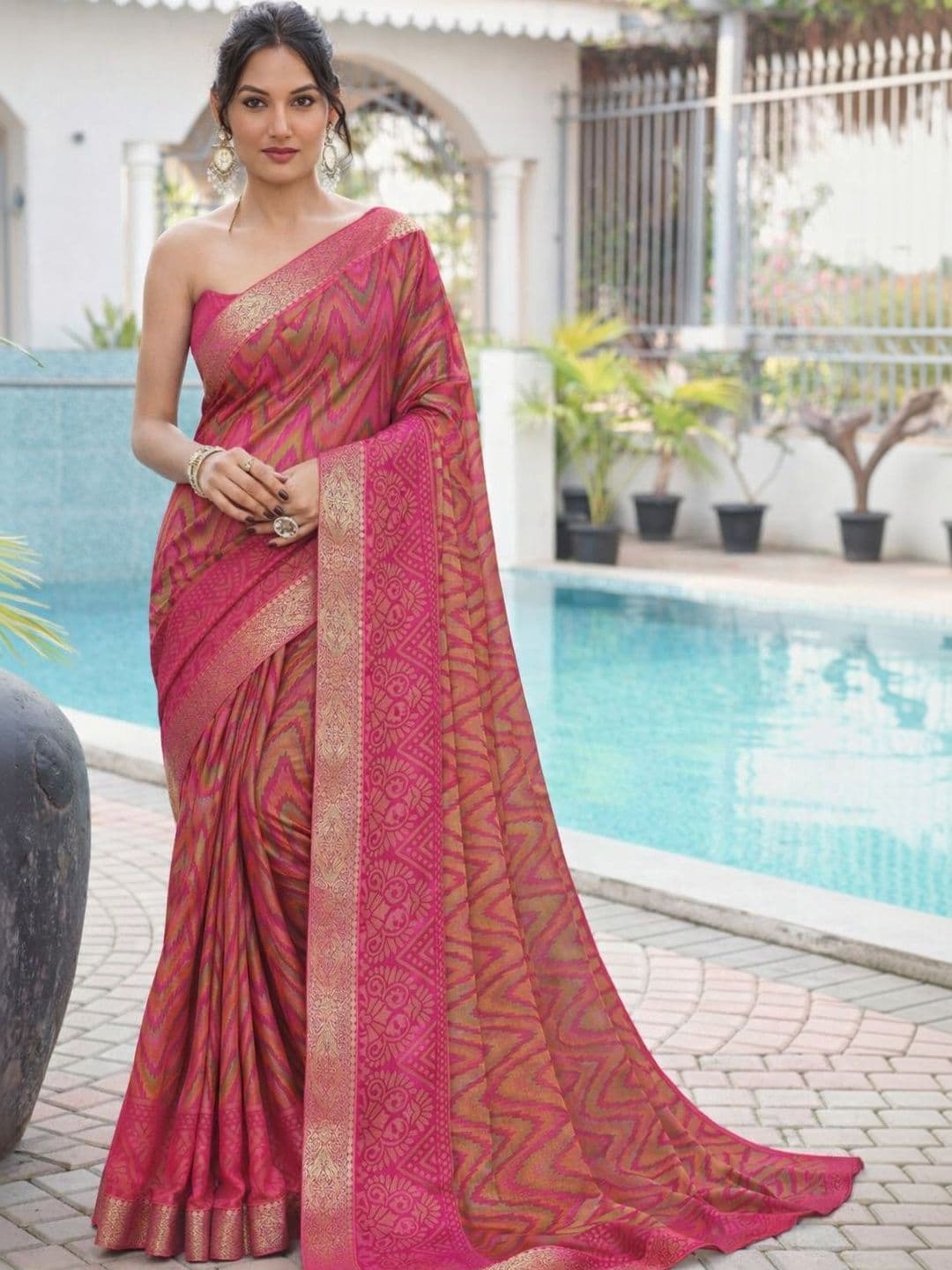 Mitera Brasso Fusion Saree thumbnail 2