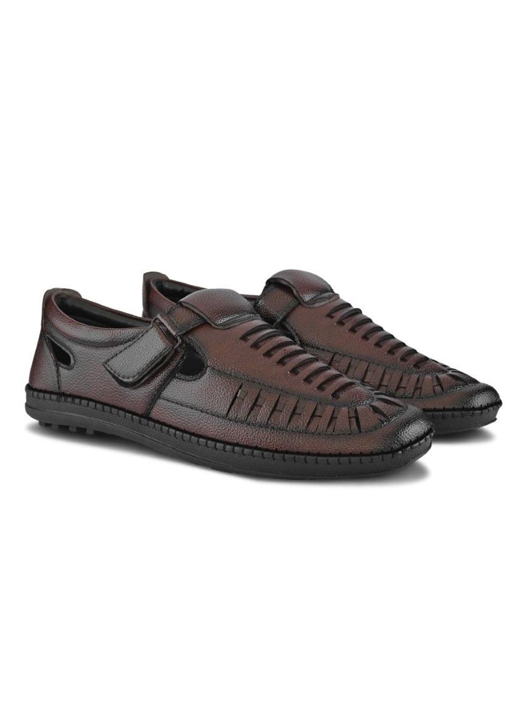 The Roadster Lifestyle Co Men Velcro Fisherman Sandals thumbnail 4