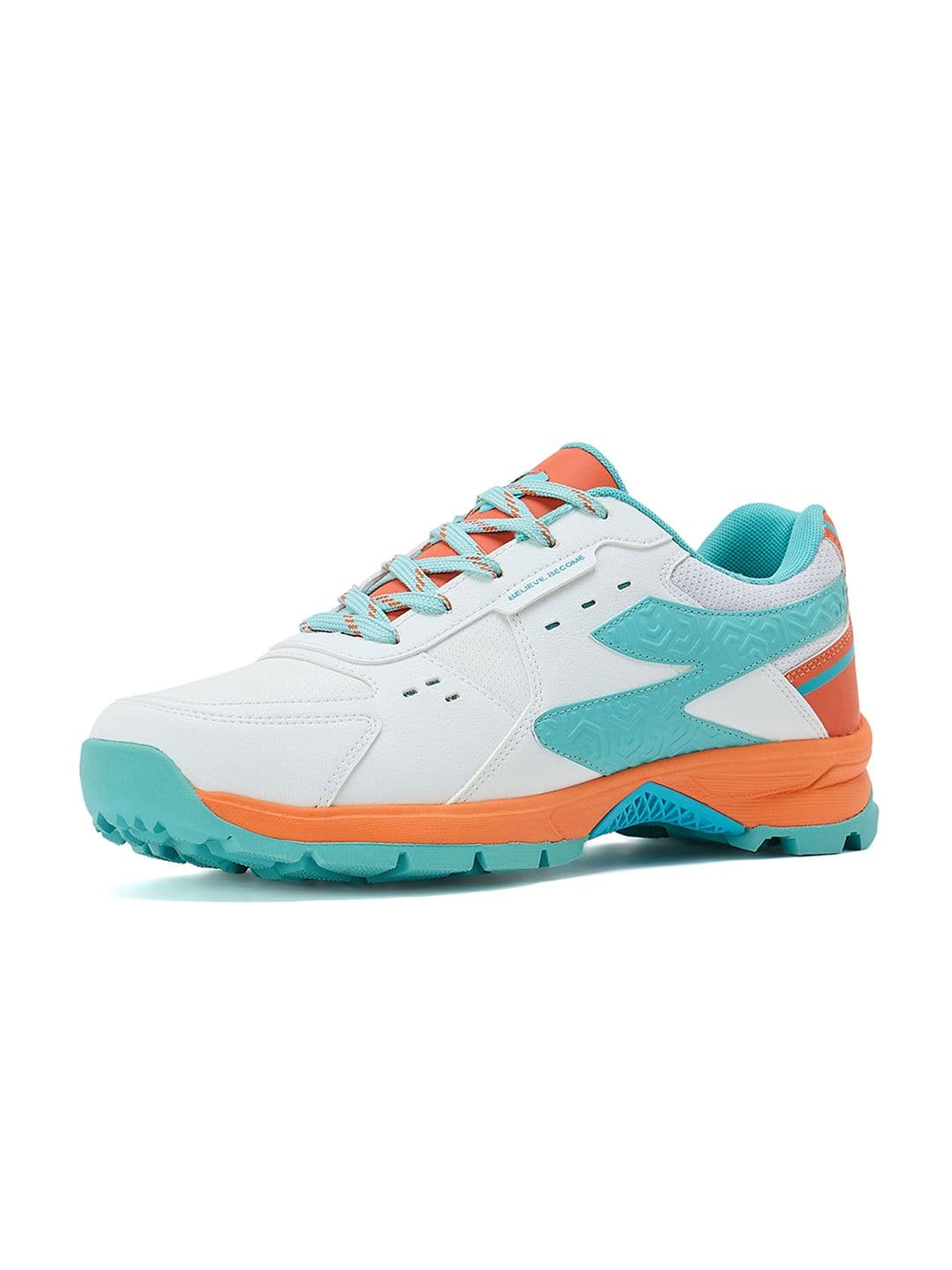 SG Club Evo Stud Shoes White-Orange-Aqua - Mesh Upper EVA Stable Support - view 1