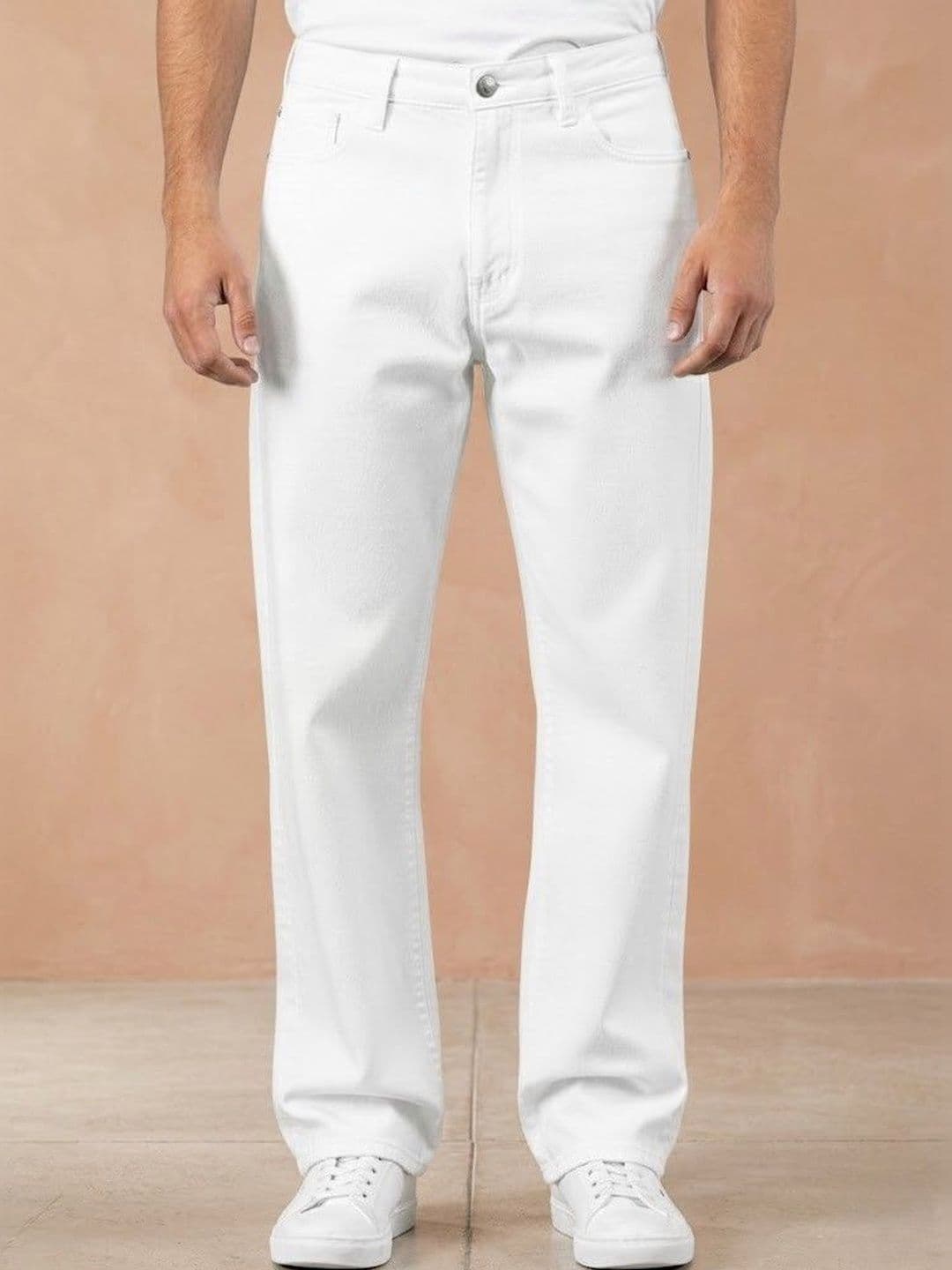FEBRi Men Wide Leg Mid-Rise Applique Jeans - view 1