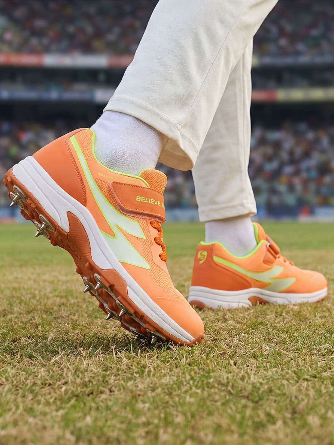 SG Vortex Spikes Bright Orange - Elite Cricket Shoes with Max Traction & Comfort thumbnail 6