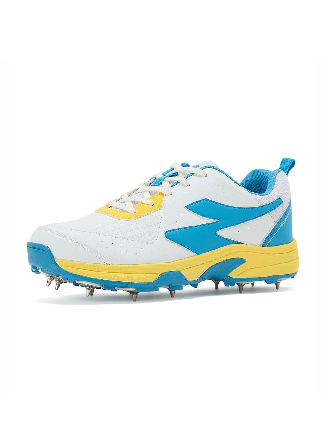 SG Savage Max Spike Shoes White-Yellow-Sky Blue - Lightweight Pro Traction - view 1