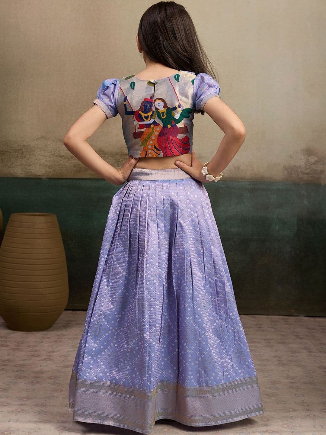 Tasarika Girls Lavender Embellished Ready to Wear Lehenga Choli thumbnail 2