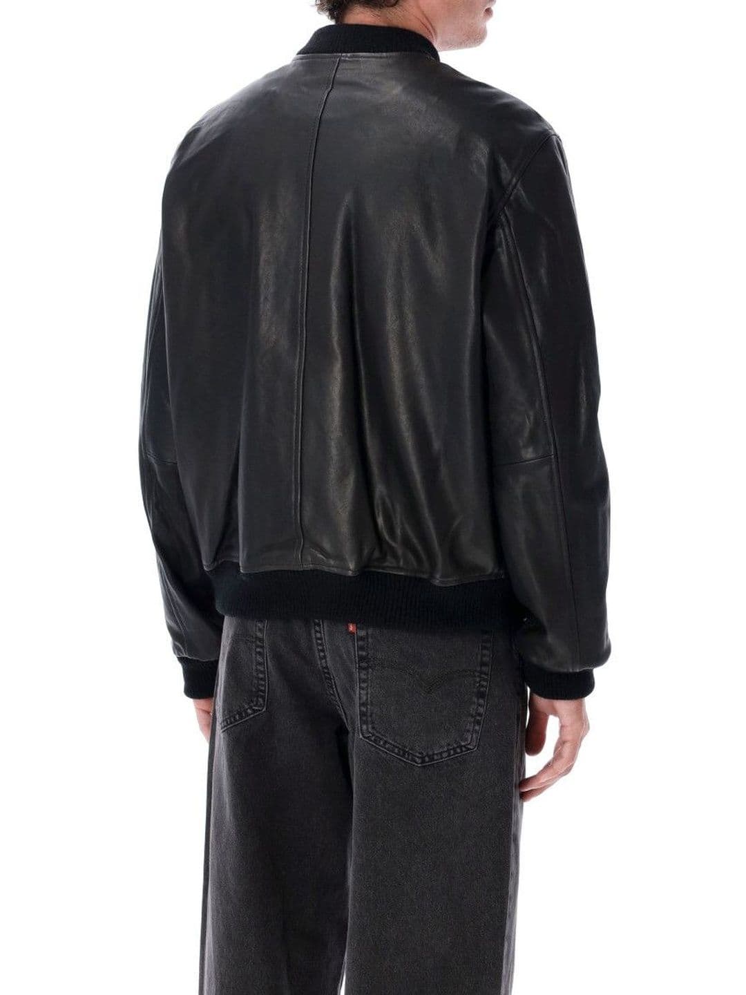 Isabel Marant Black Leather Bomber Jacket thumbnail 3