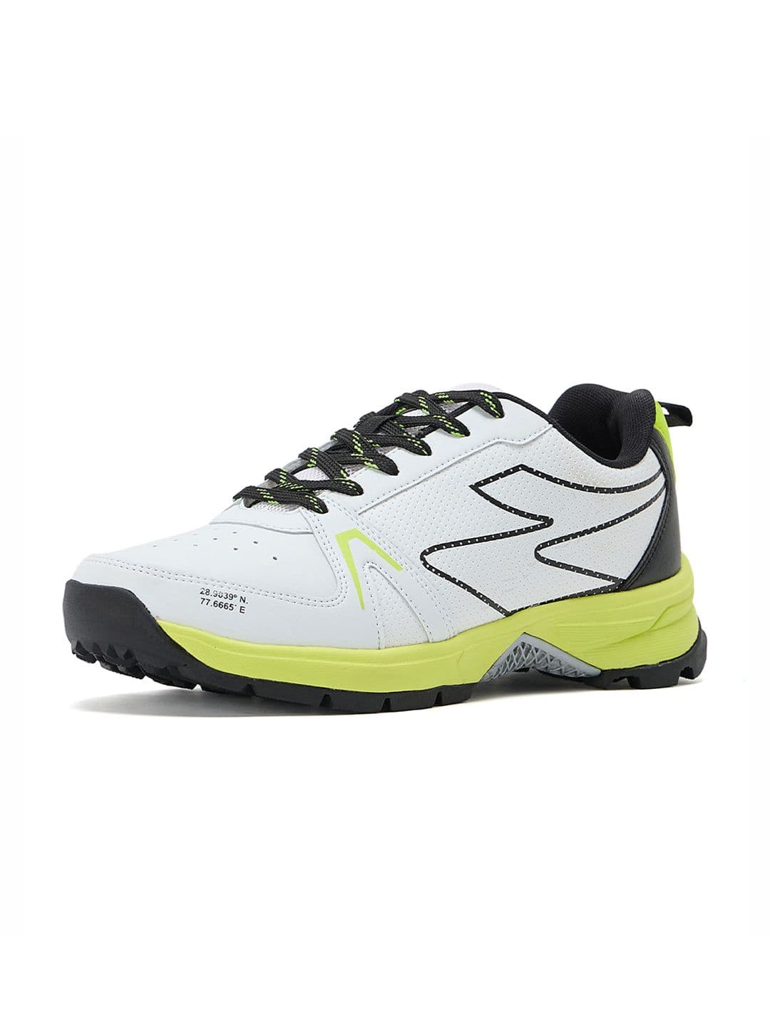 SG Scorer Edge Shoes White-Volt Green - Supportive Cushioned Cricket Shoes - view 1