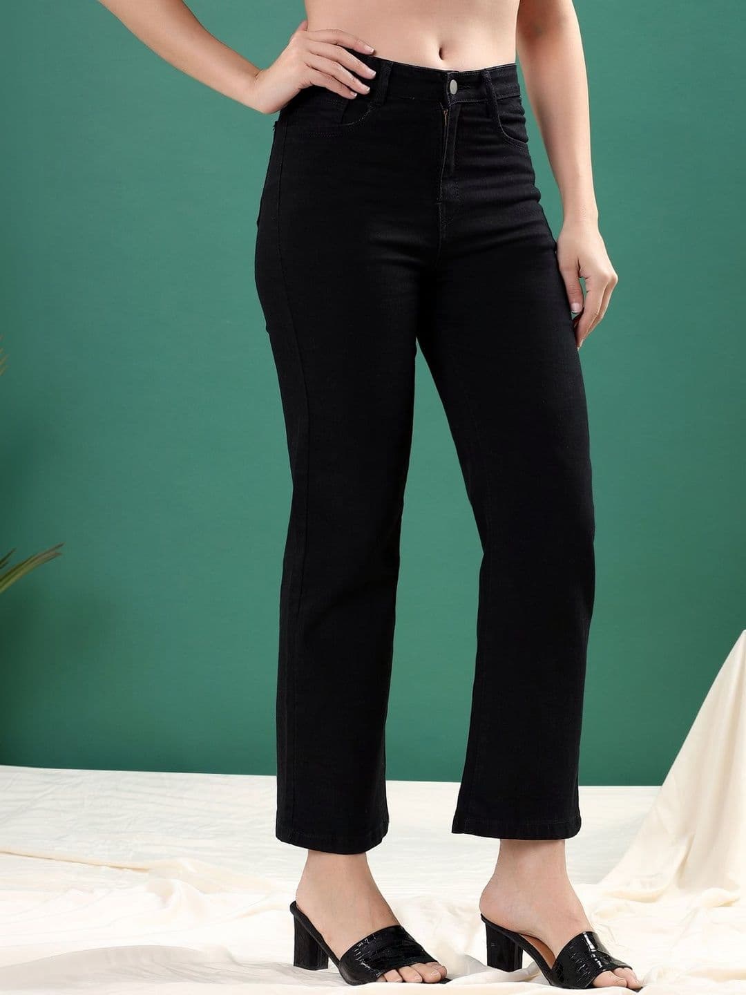 The Roadster Lifestyle Co Women High Rise No Fade Clean Look Straight Fit Jeans - view 1