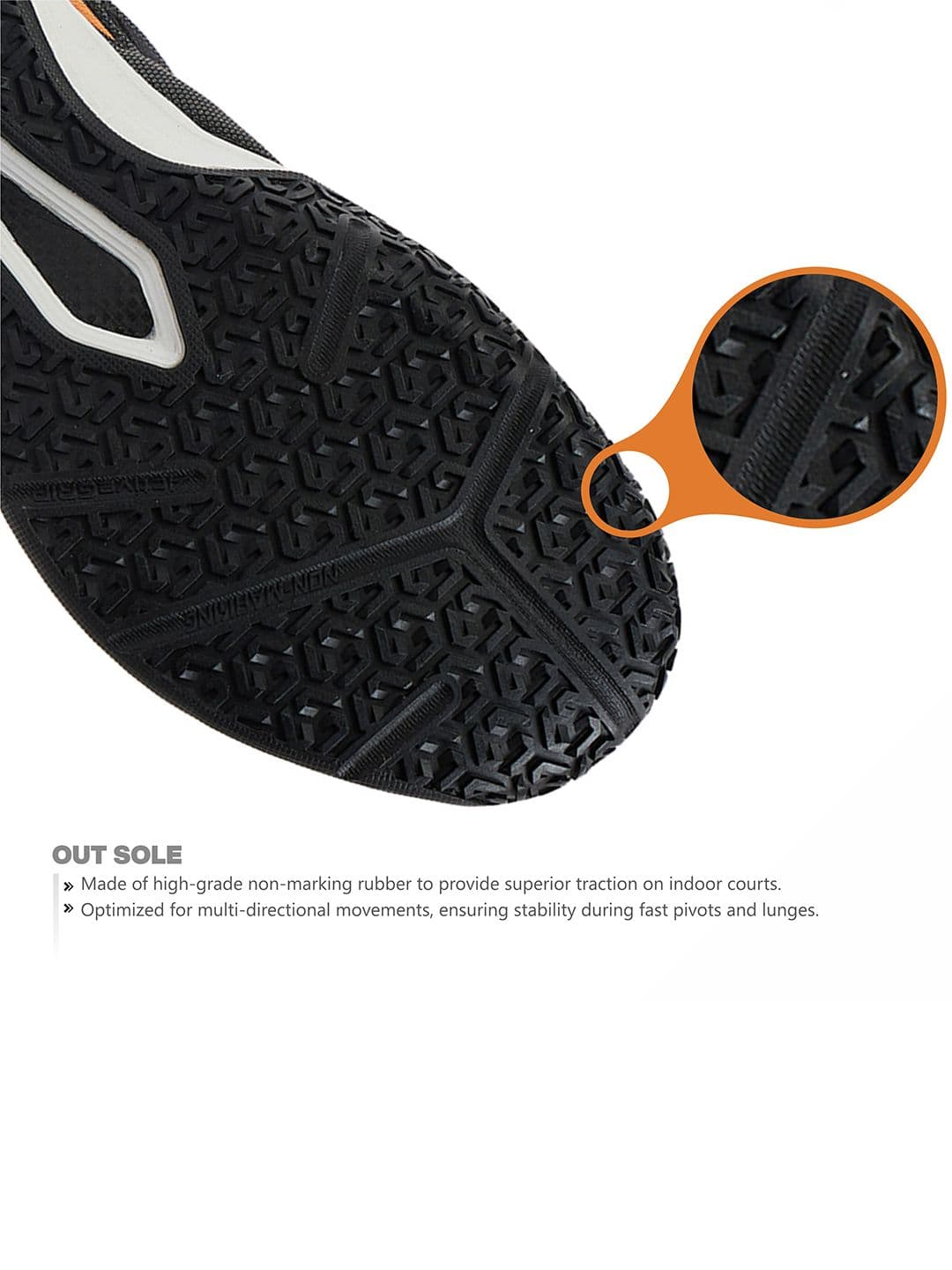 SG Raptor Neon Orange-Black All-court shoes best for Badminton Pickleball & Tennis Shoes thumbnail 2