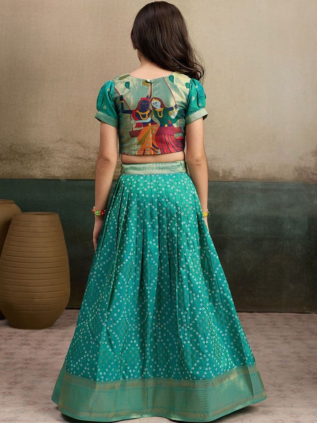 Tasarika Girls Bandhani Ready to Wear Lehenga Choli thumbnail 7
