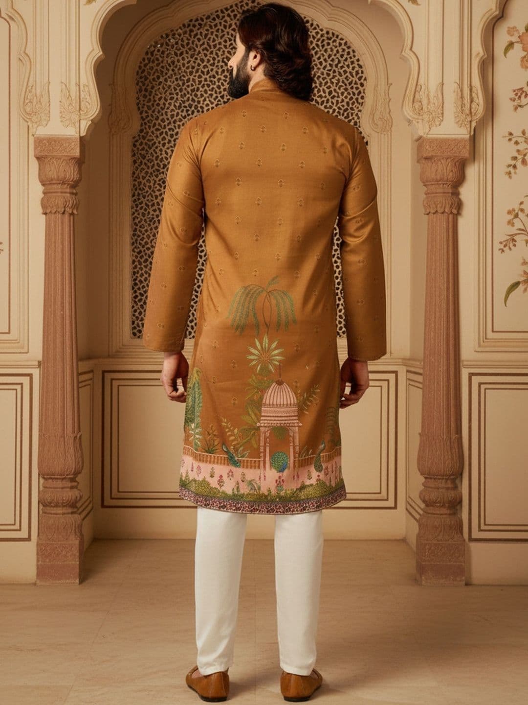 RANGRAAG Men Ethnic Motifs Printed Kurta thumbnail 3