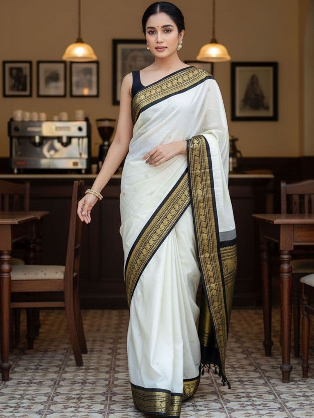 all about you Woven Design Silk Blend Mysore Silk Saree - view 1