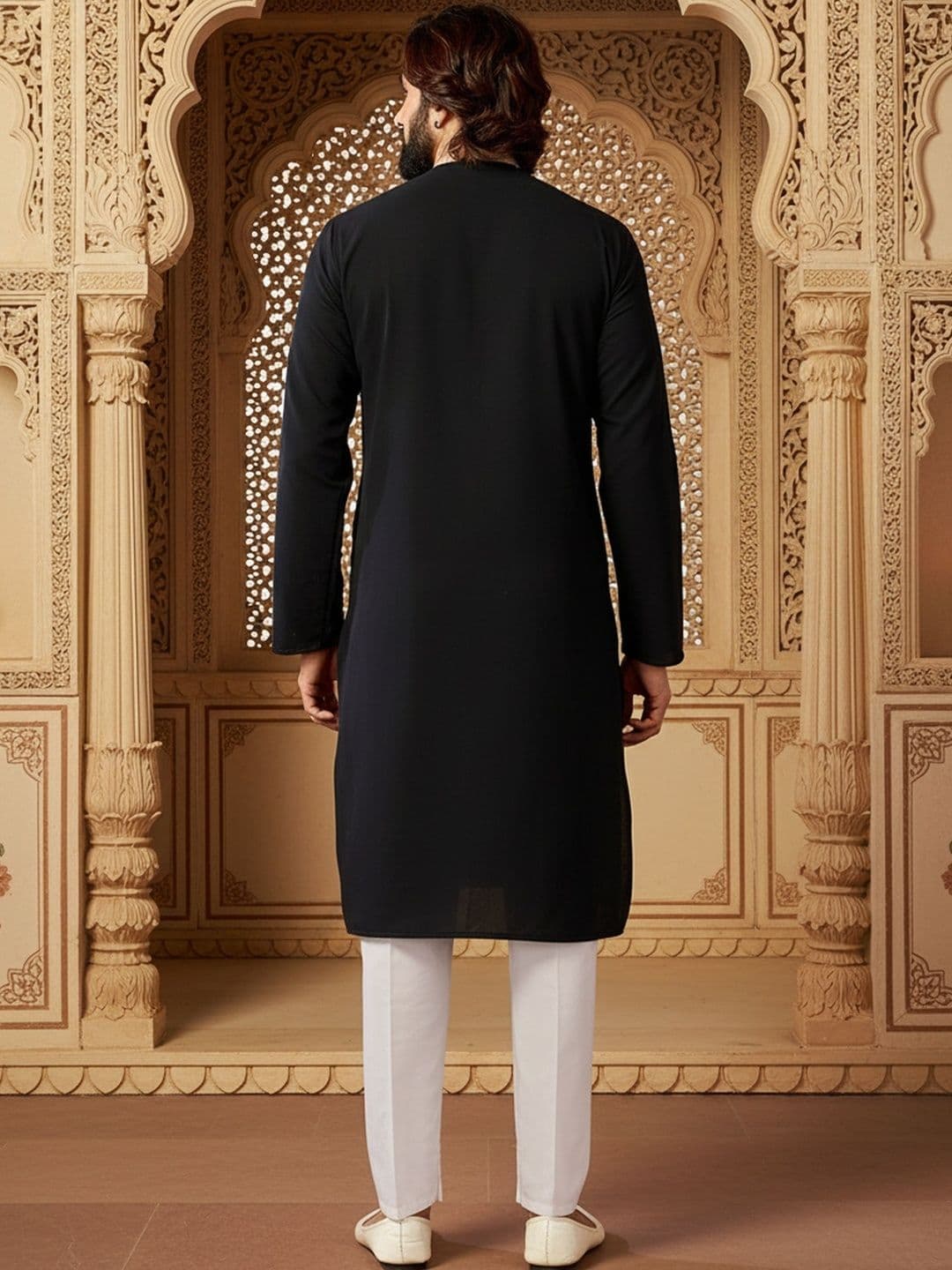 RANGRAAG Men Ethnic Motifs Embroidered Thread Work Kurta thumbnail 6