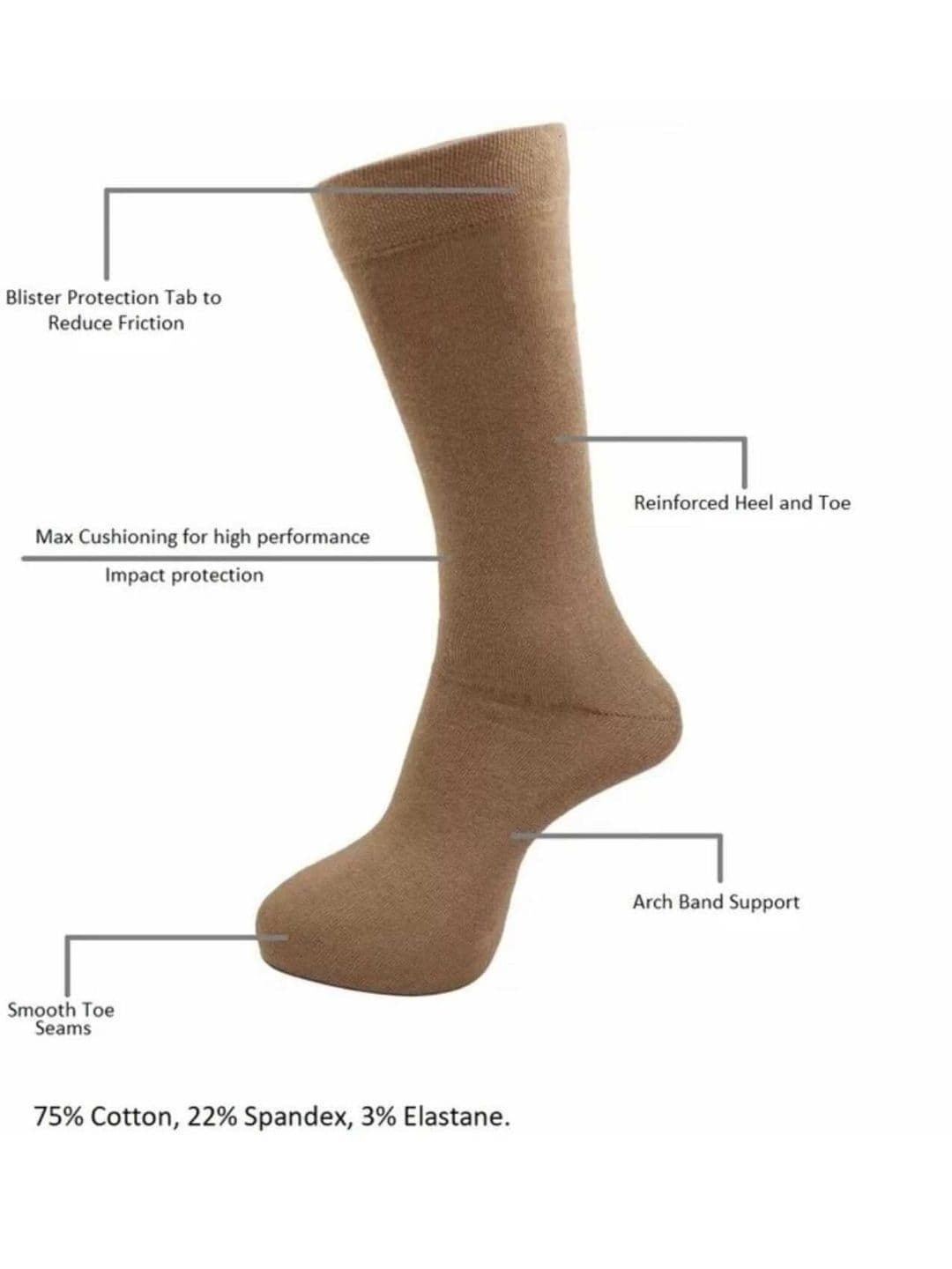 akeet trend Unisex Cotton Assorted Calf Length Socks thumbnail 3