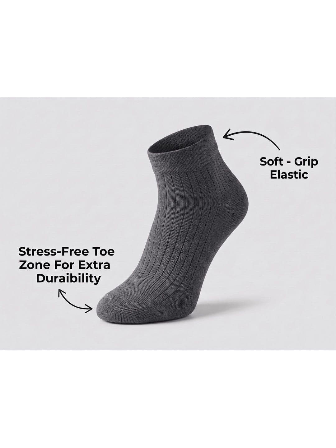 SZN Unisex Pack of 4 Cotton Assorted Ankle Length Socks thumbnail 2