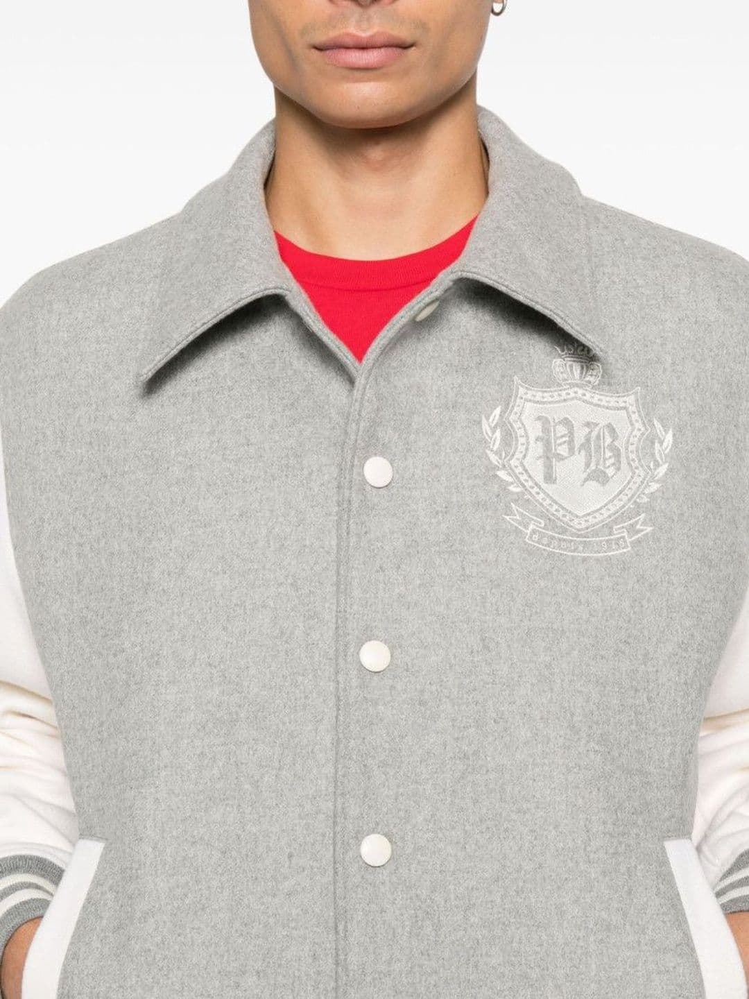 Balmain Grey Varsity Jacket thumbnail 6