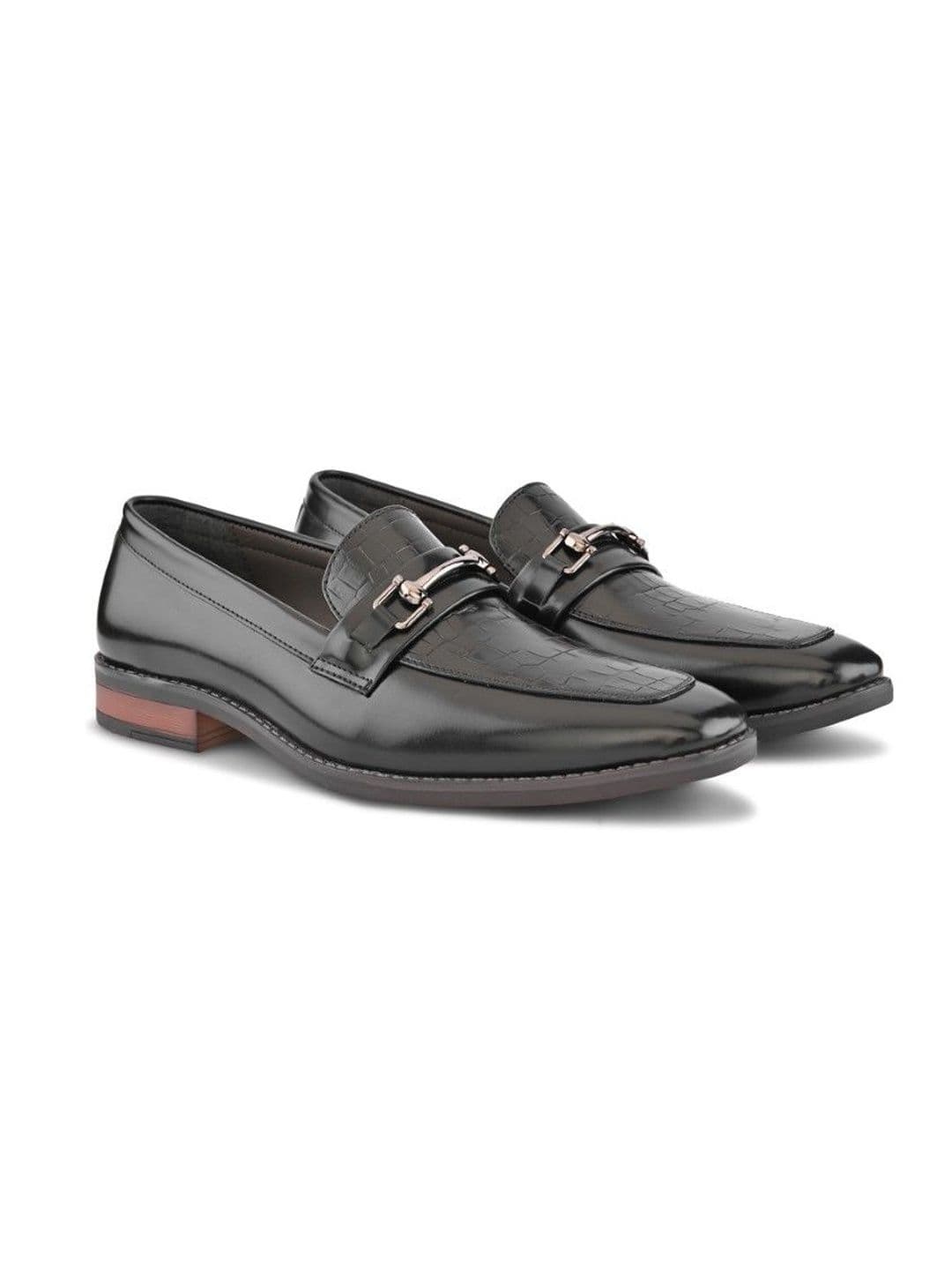 San Frissco Men Synthetic Leather Round Toe Buckle Loafers Formal Shoes thumbnail 4