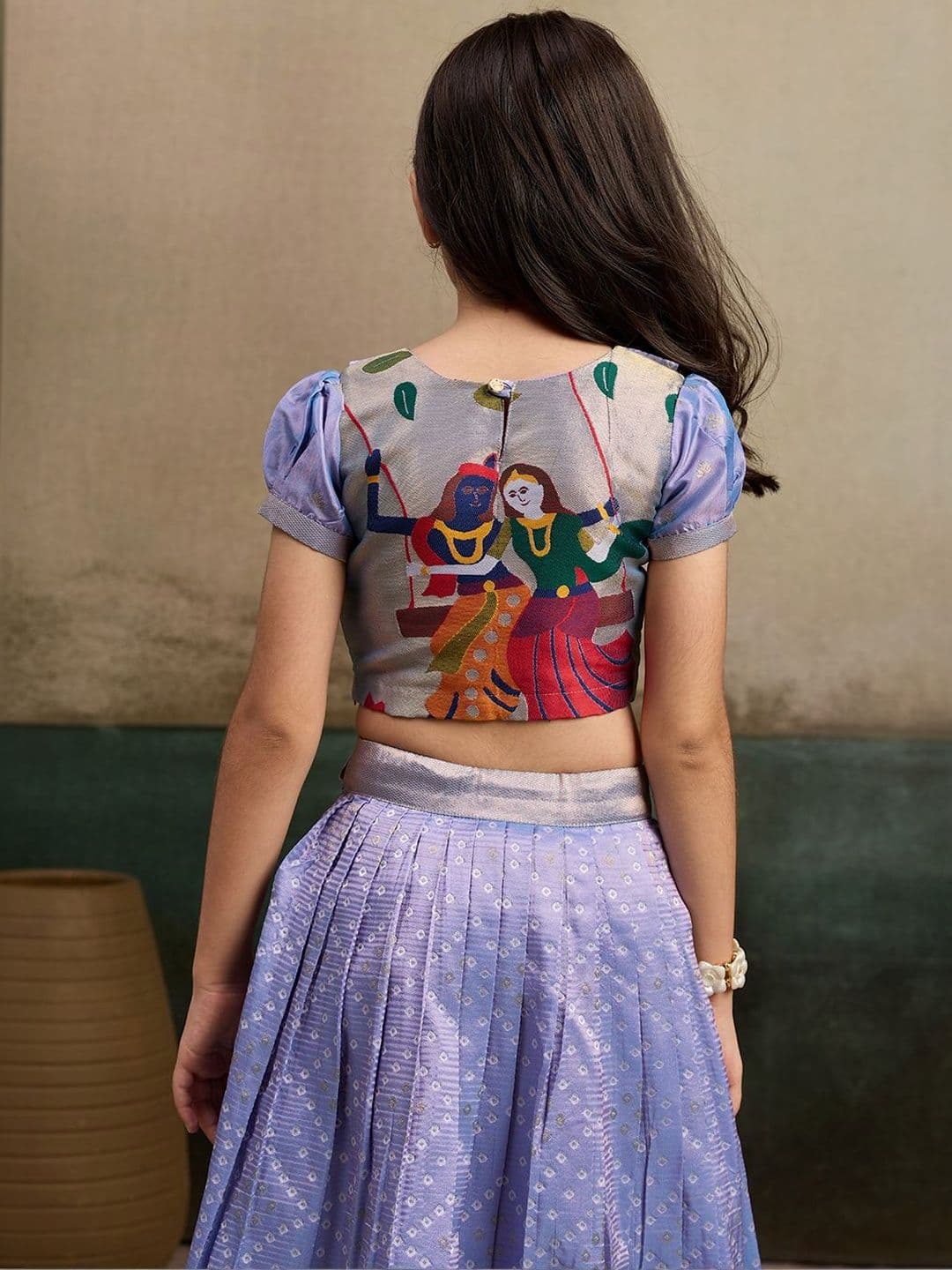 KALINI Girls Printed Ready to Wear Lehenga & Choli thumbnail 3