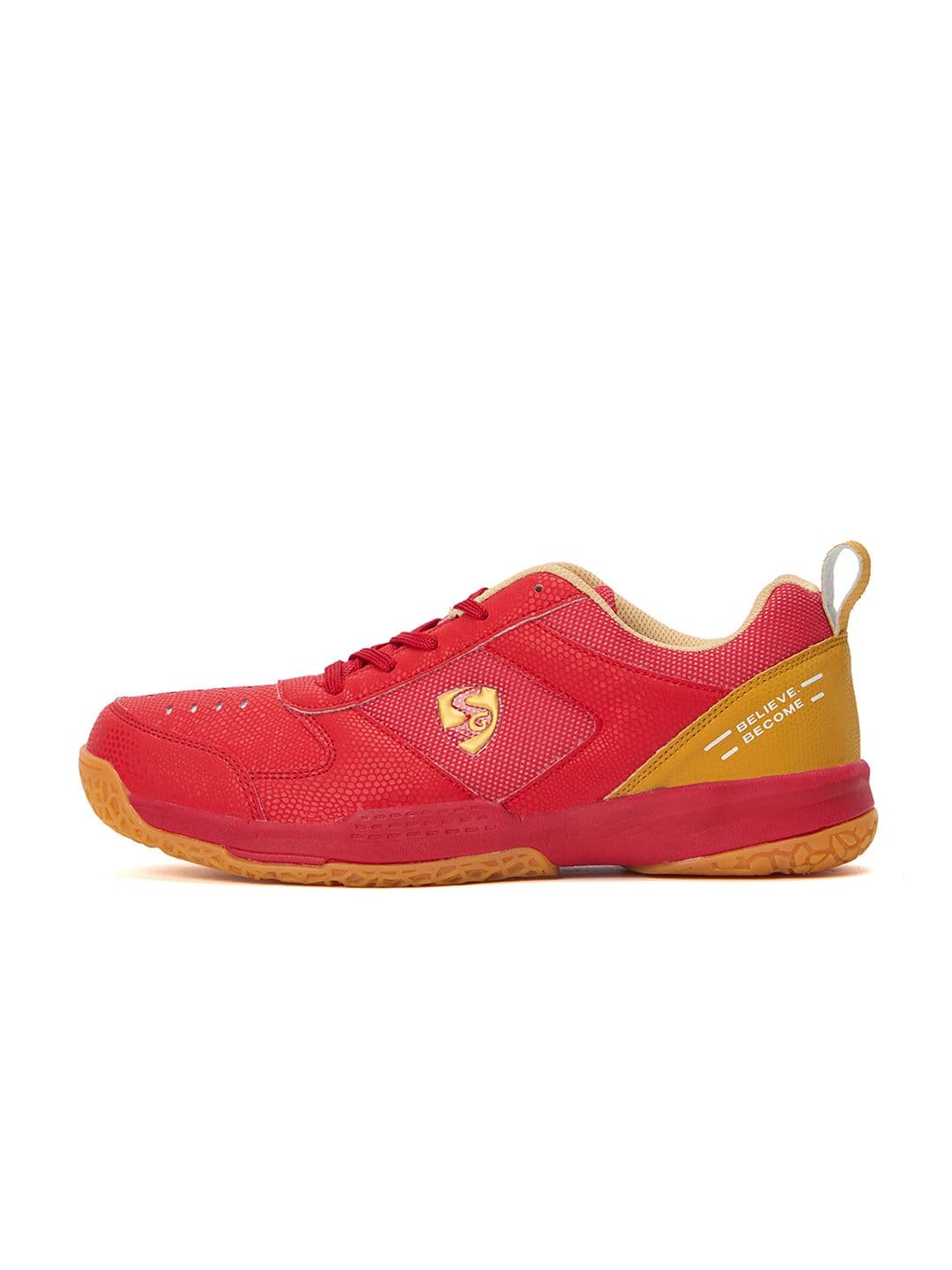 SG Court Pro Shoes Red-Gold best for Badminton, Pickleball & Tennis Shoes thumbnail 6