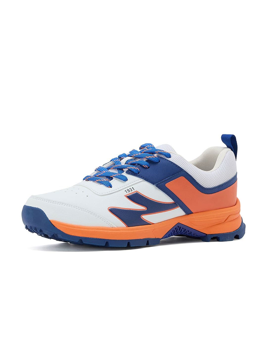 SG Impact Cricket Shoes White-Orange - Durable Breathable Performance Design