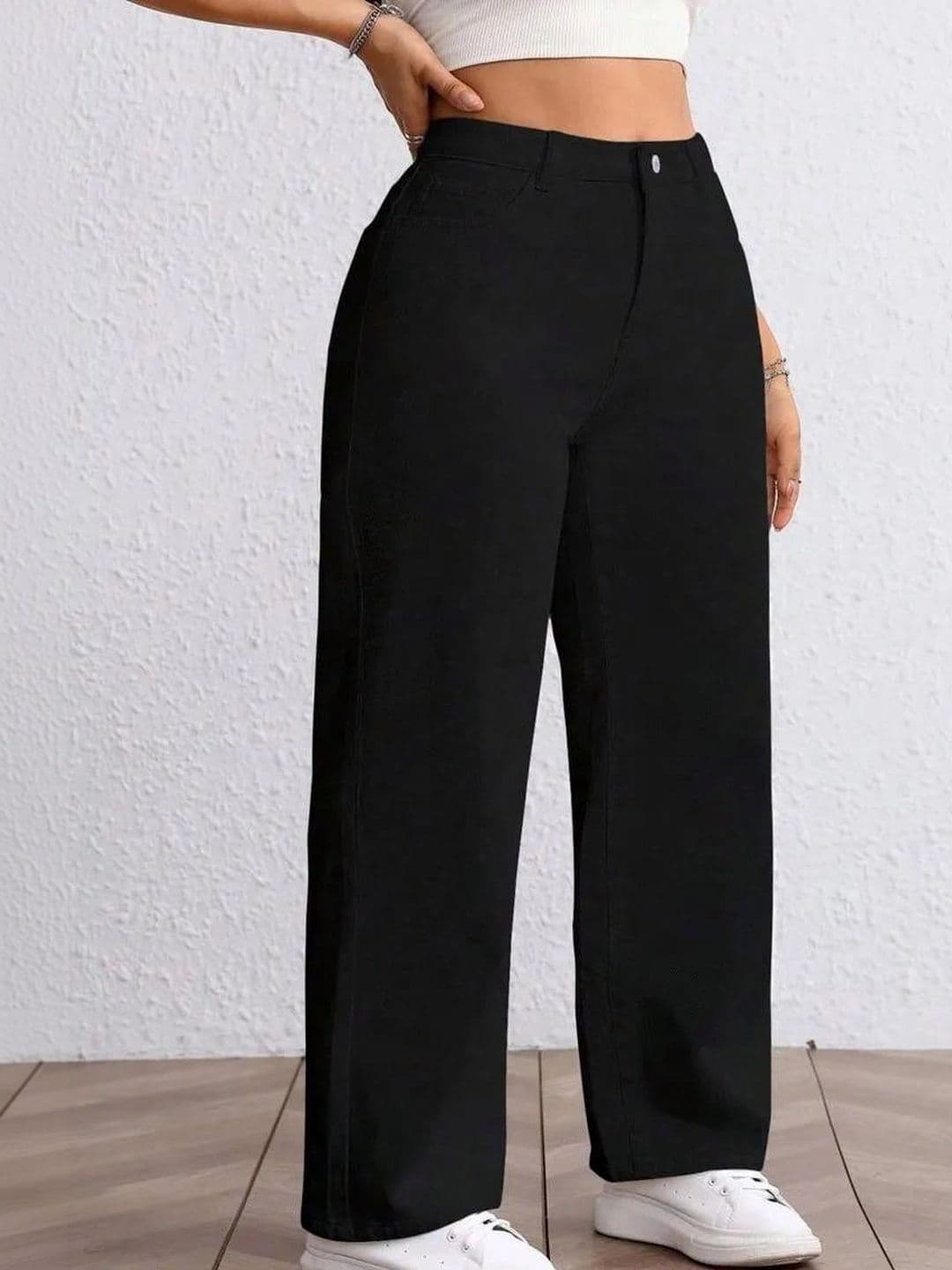 A1TUFF Women Comfort Wide Leg High-Rise Acid Wash Stretchable Jeans thumbnail 2